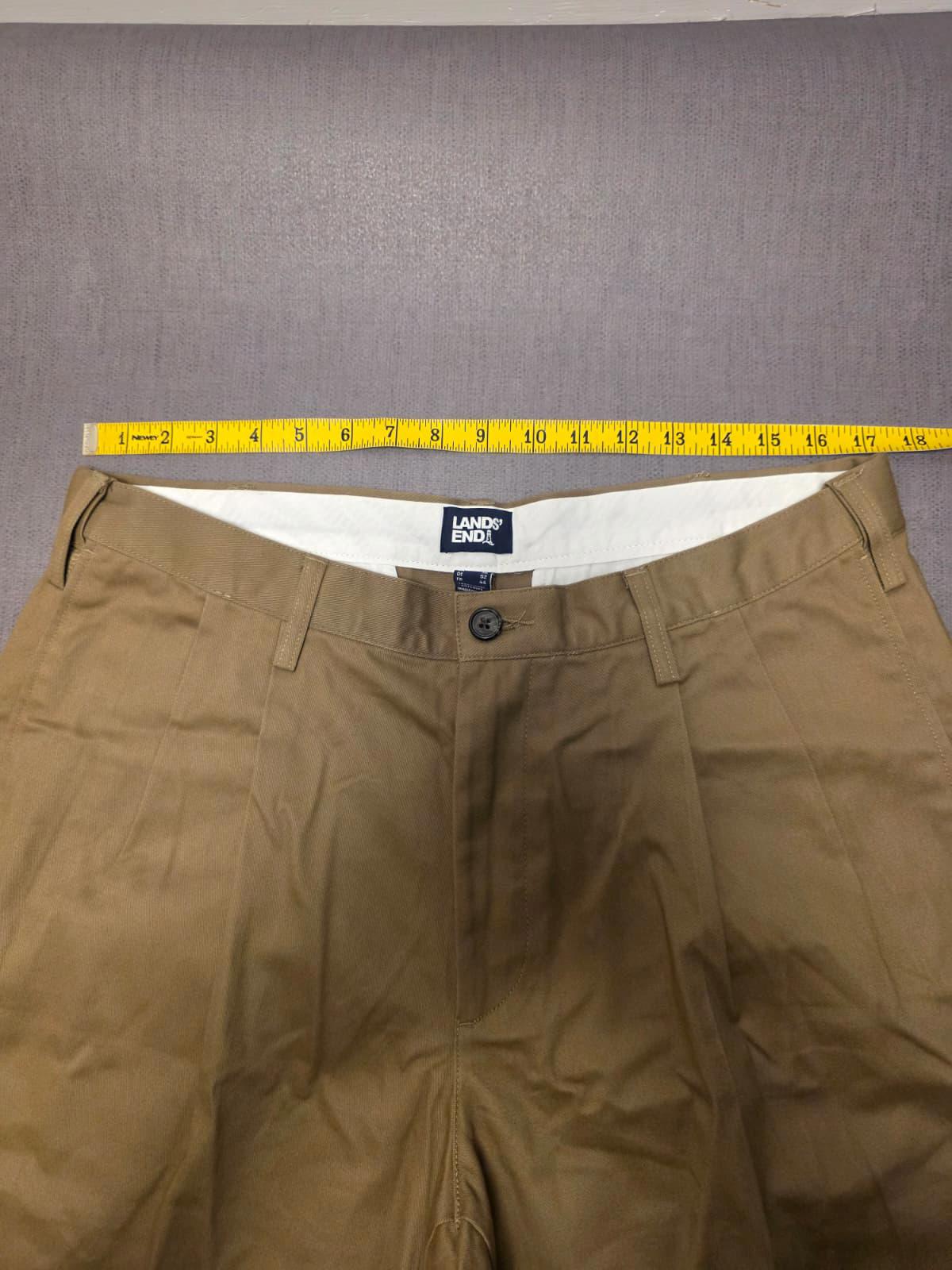 Lands End Mens Smart Casual Trousers/Pants - 36 - W36/L27 - Beige