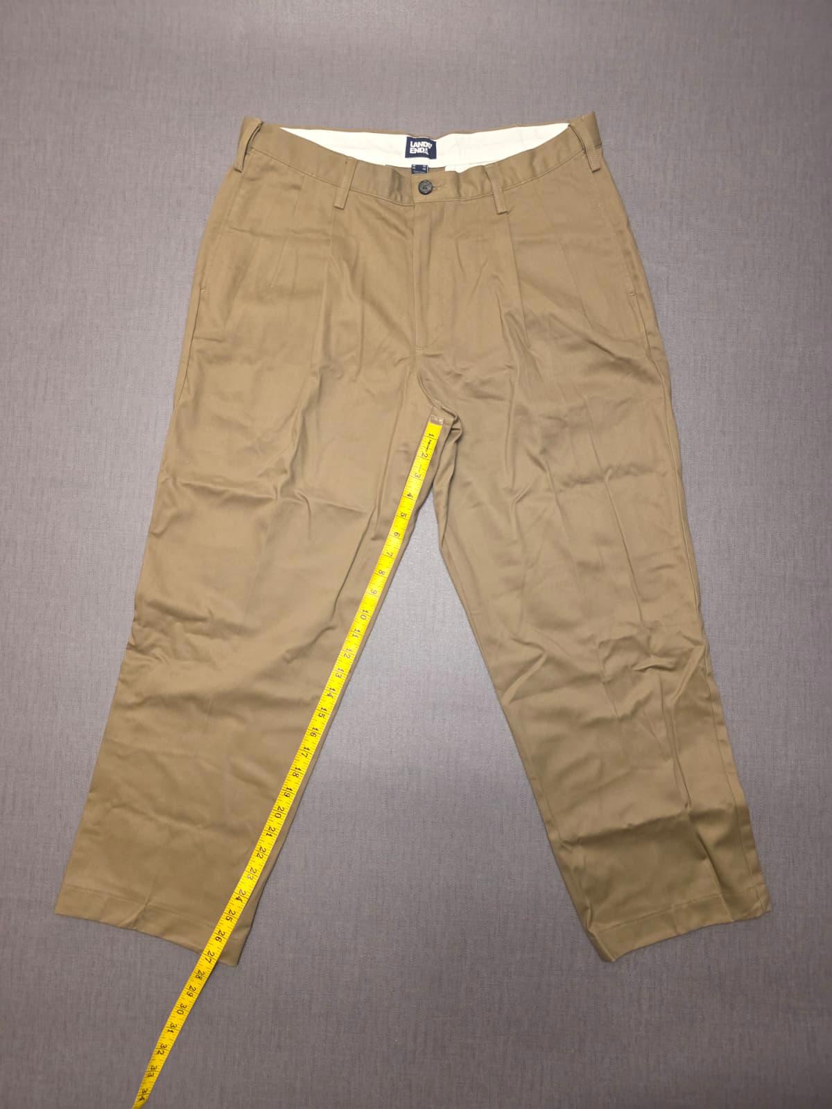 Lands End Mens Smart Casual Trousers/Pants - 36 - W36/L27 - Beige