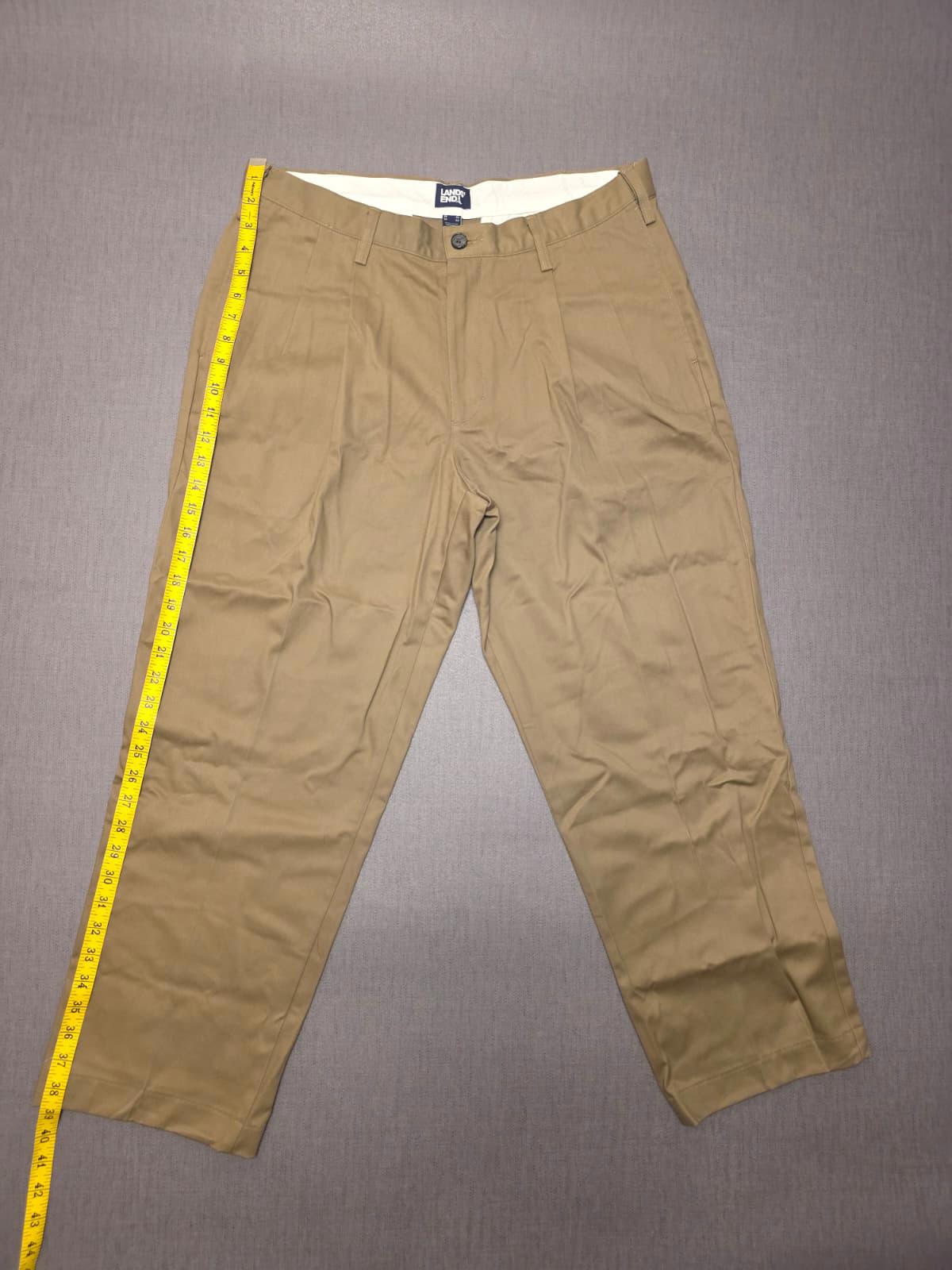 Lands End Mens Smart Casual Trousers/Pants - 36 - W36/L27 - Beige