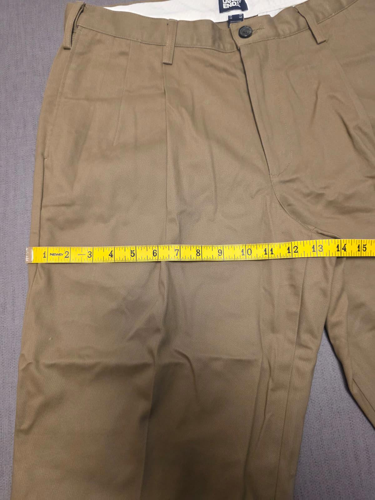 Lands End Mens Smart Casual Trousers/Pants - 36 - W36/L27 - Beige
