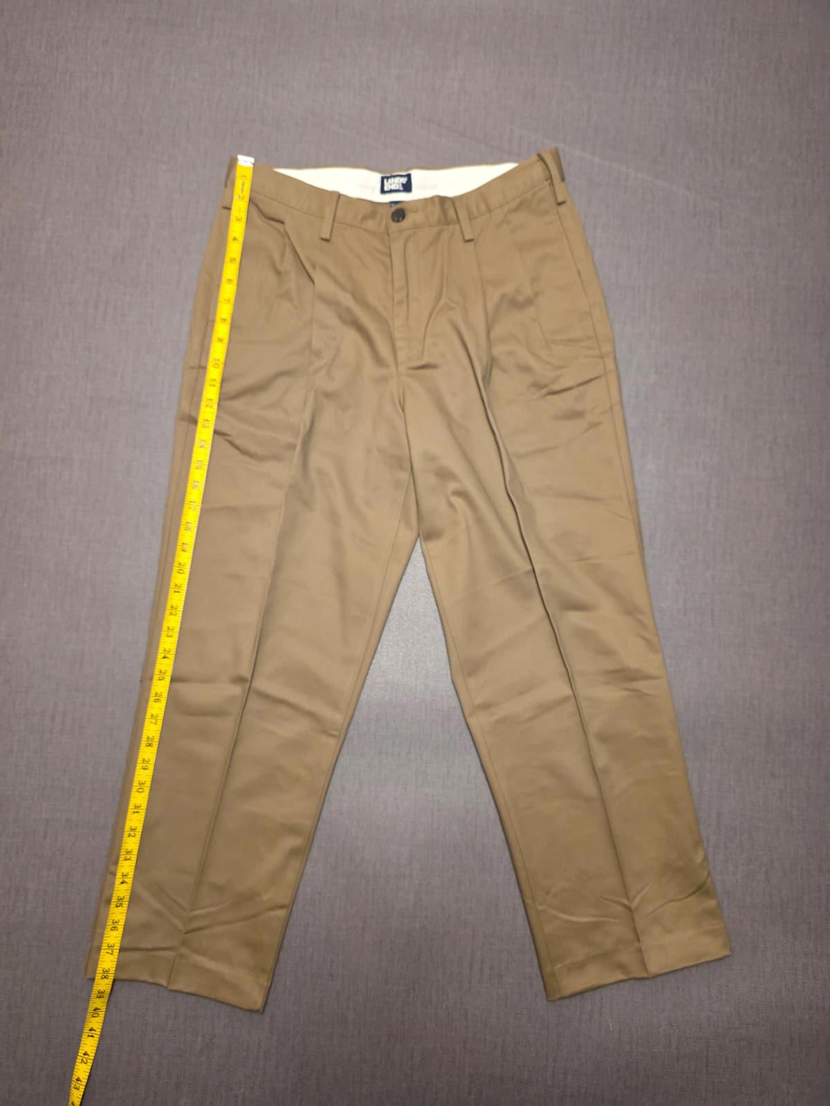 Lands End Mens Smart Casual Trousers/Pants - 34 - W34/L27 - Beige