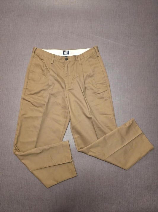 Lands End Mens Smart Casual Trousers/Pants - 34 - W34/L27 - Beige