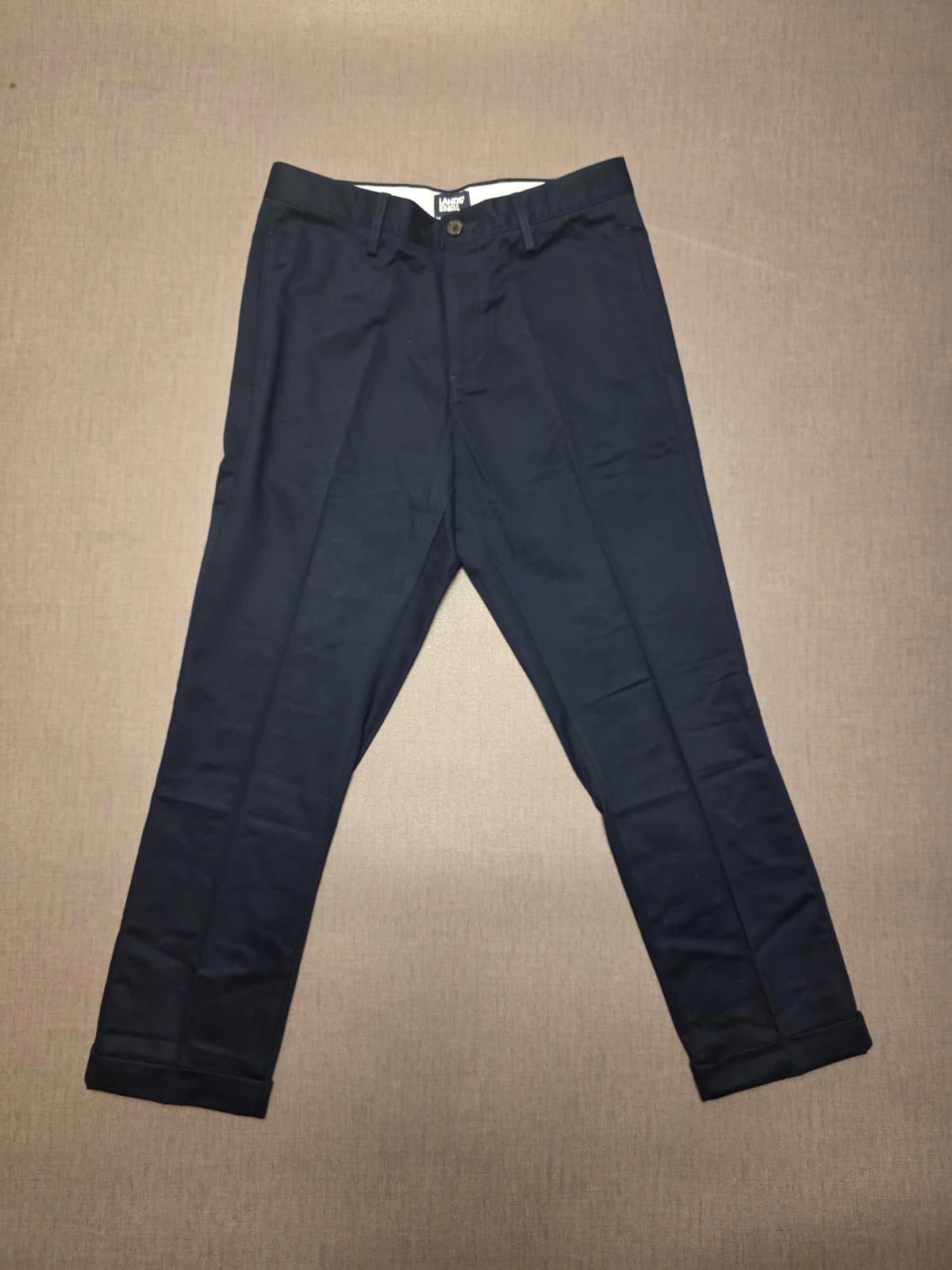 Lands End Mens Smart Casual Trousers/Pants - 31 - W34/L26 - Navy