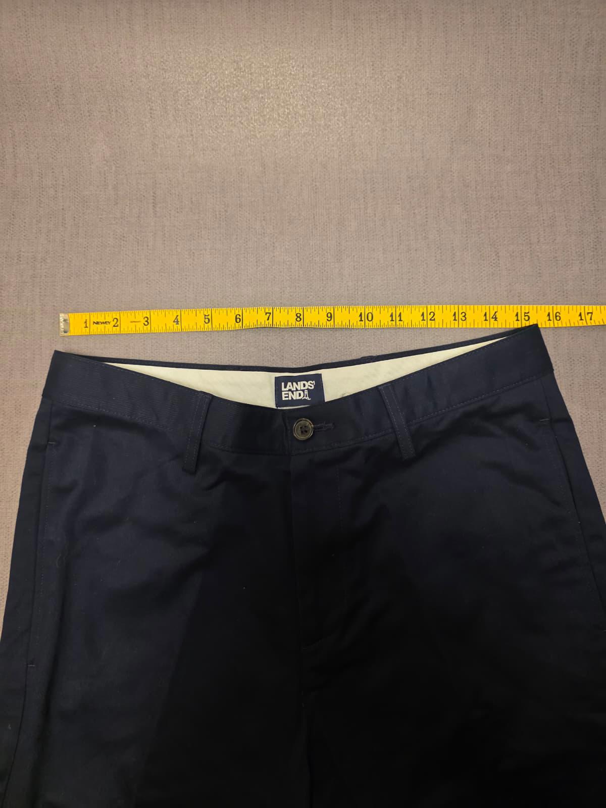 Lands End Mens Smart Casual Trousers/Pants - 31 - W34/L26 - Navy