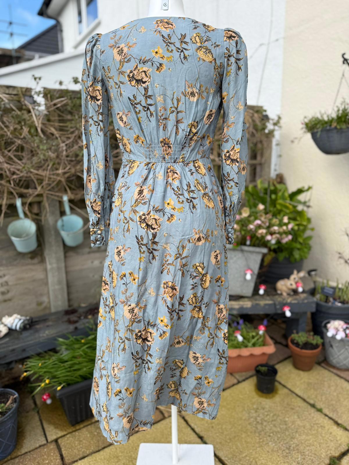Christina Hendricks X Joanie Lily Of The Valley Flowers Print Midi Dress 8