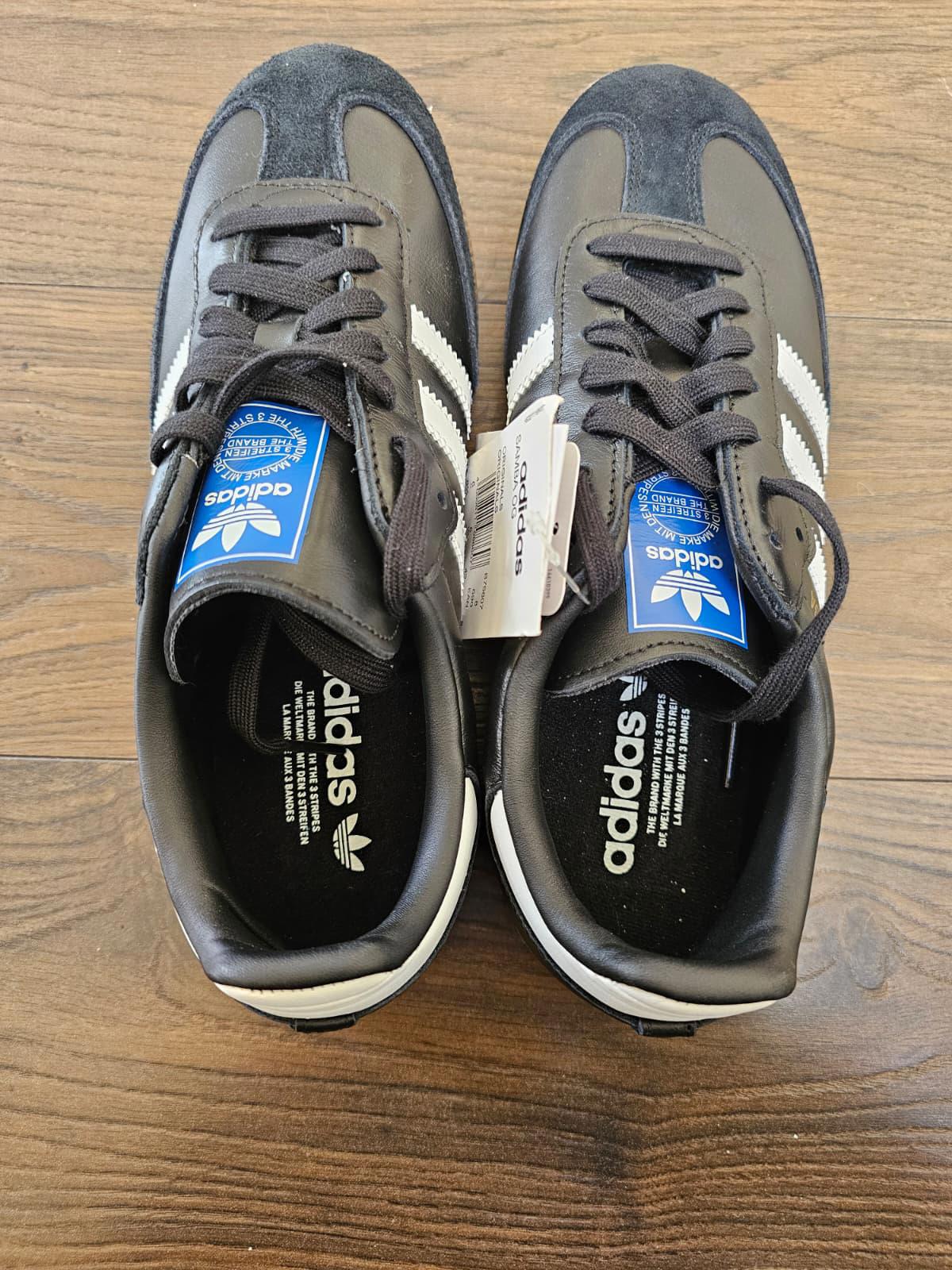 Adidas Original OG Samba Mens Trainers/Sneakers - UK 8 - BNWT - Black/White