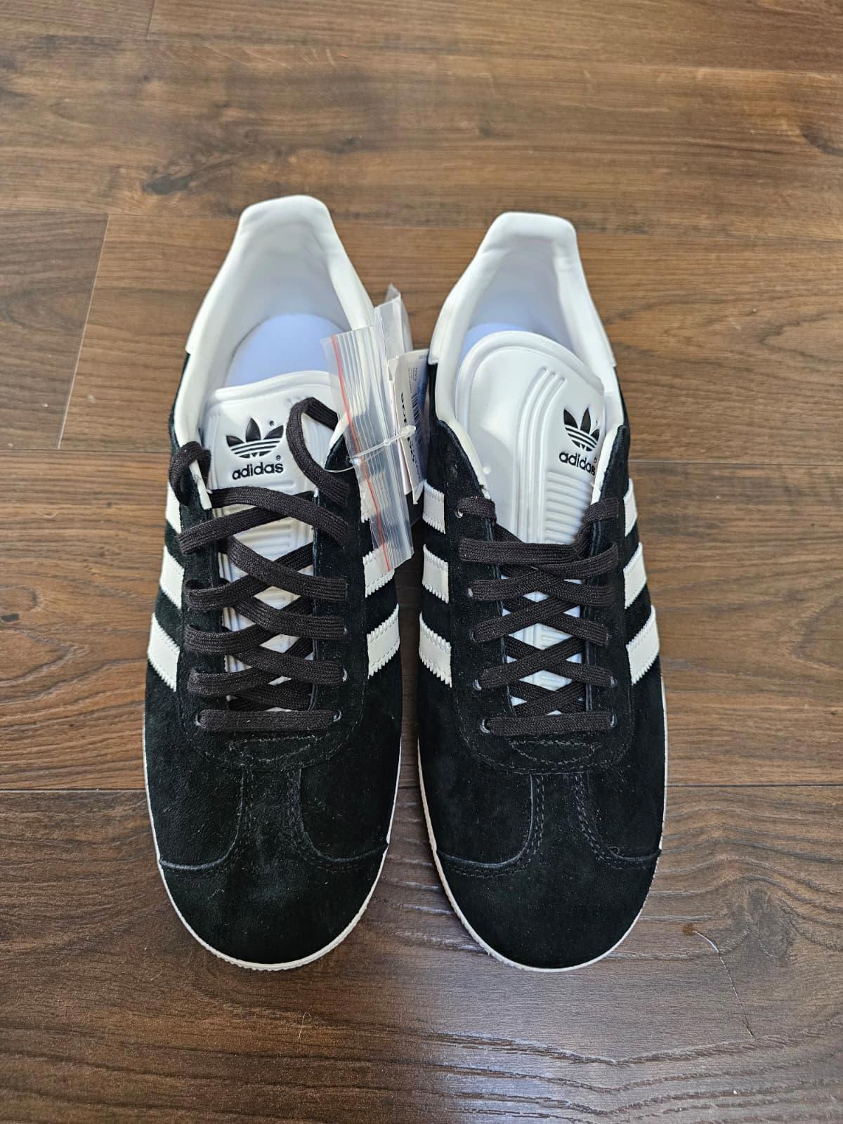 Adidas Original OG Gazelle Mens Trainers/Sneakers - UK 8.5 - BNWT - Black/White