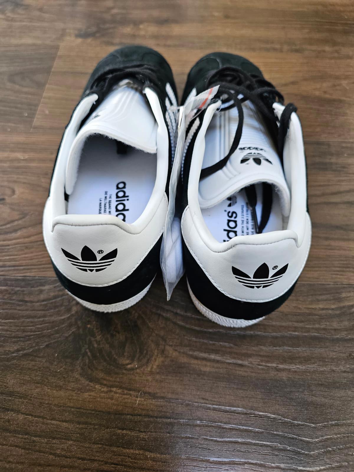 Adidas Original OG Gazelle Mens Trainers/Sneakers - UK 8.5 - BNWT - Black/White