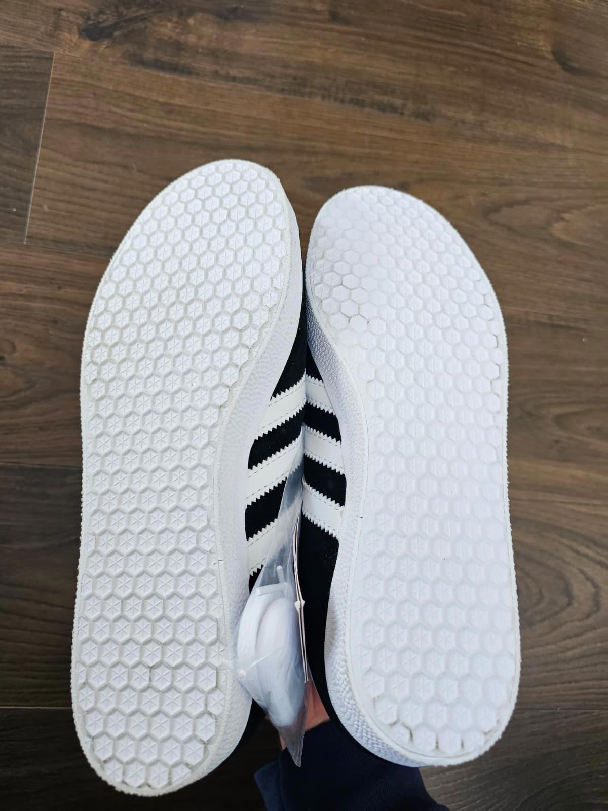 Adidas Original OG Gazelle Mens Trainers/Sneakers - UK 8.5 - BNWT - Black/White