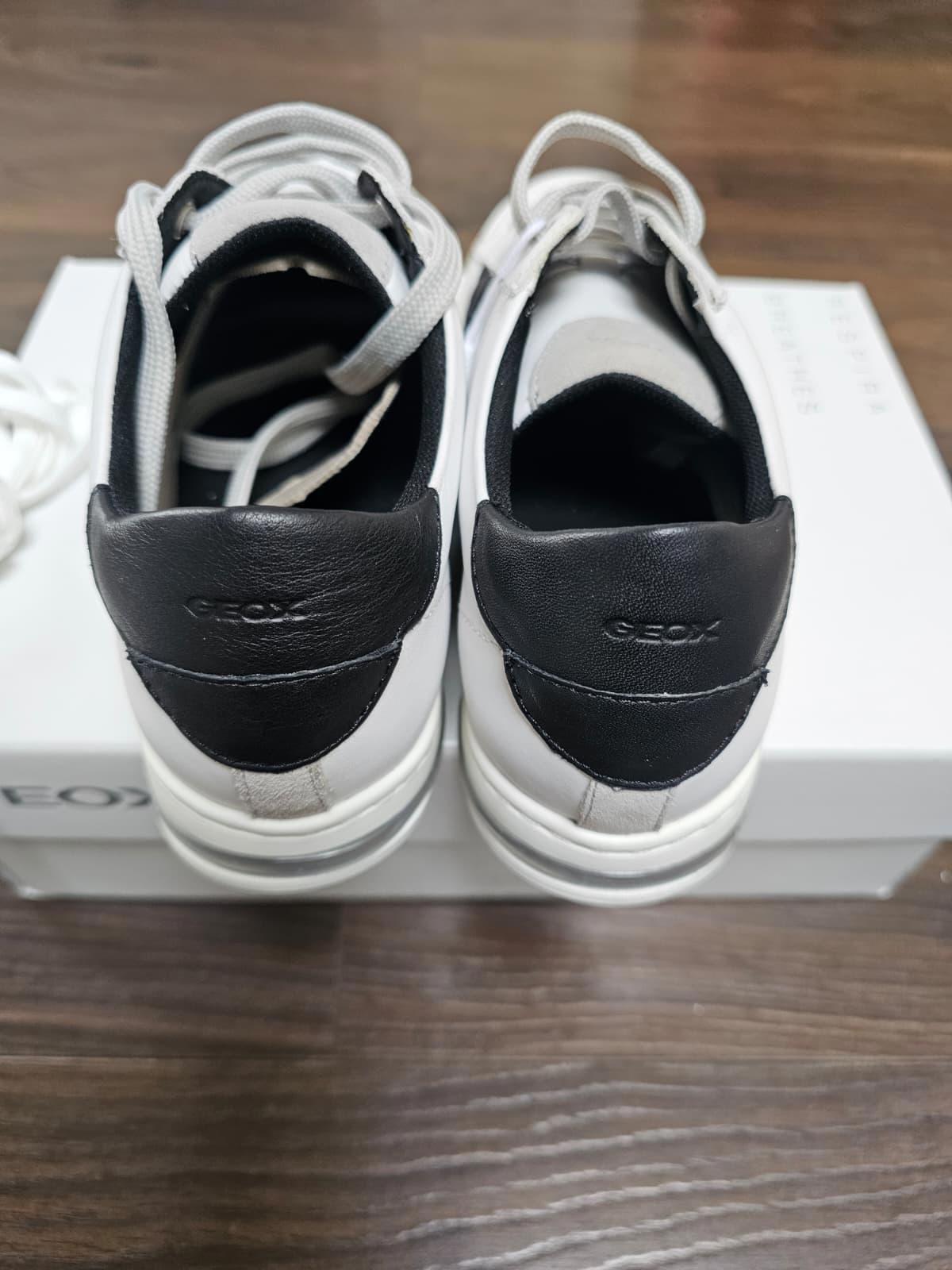 Geox D Jaysen Womens B Respira Casual Leather Trainers/Sneakers -UK 5-White/Grey