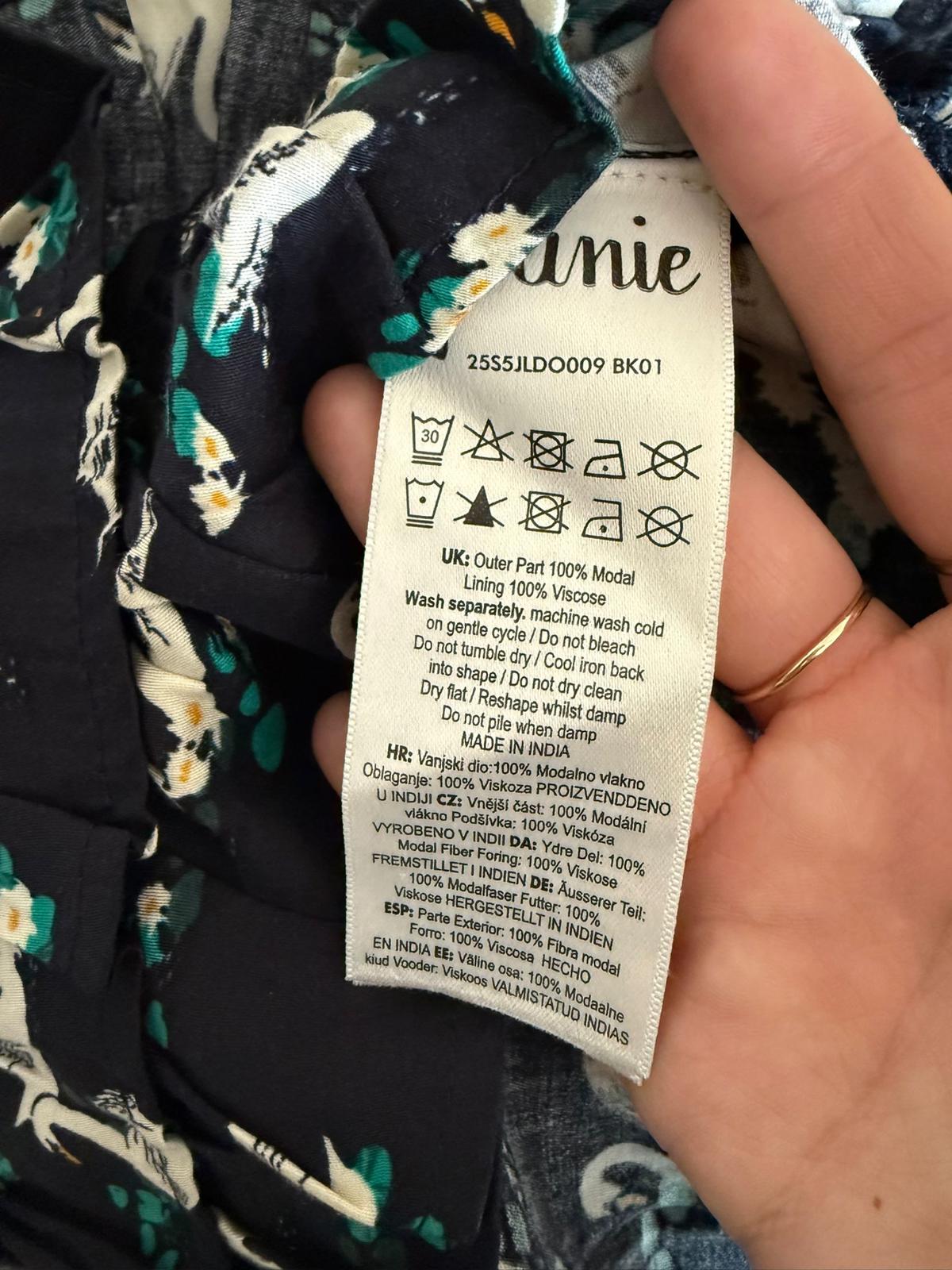 Joanie Womens Caroline Swan Lake Print Ruffle Mini Casual Spring Dress - UK 10