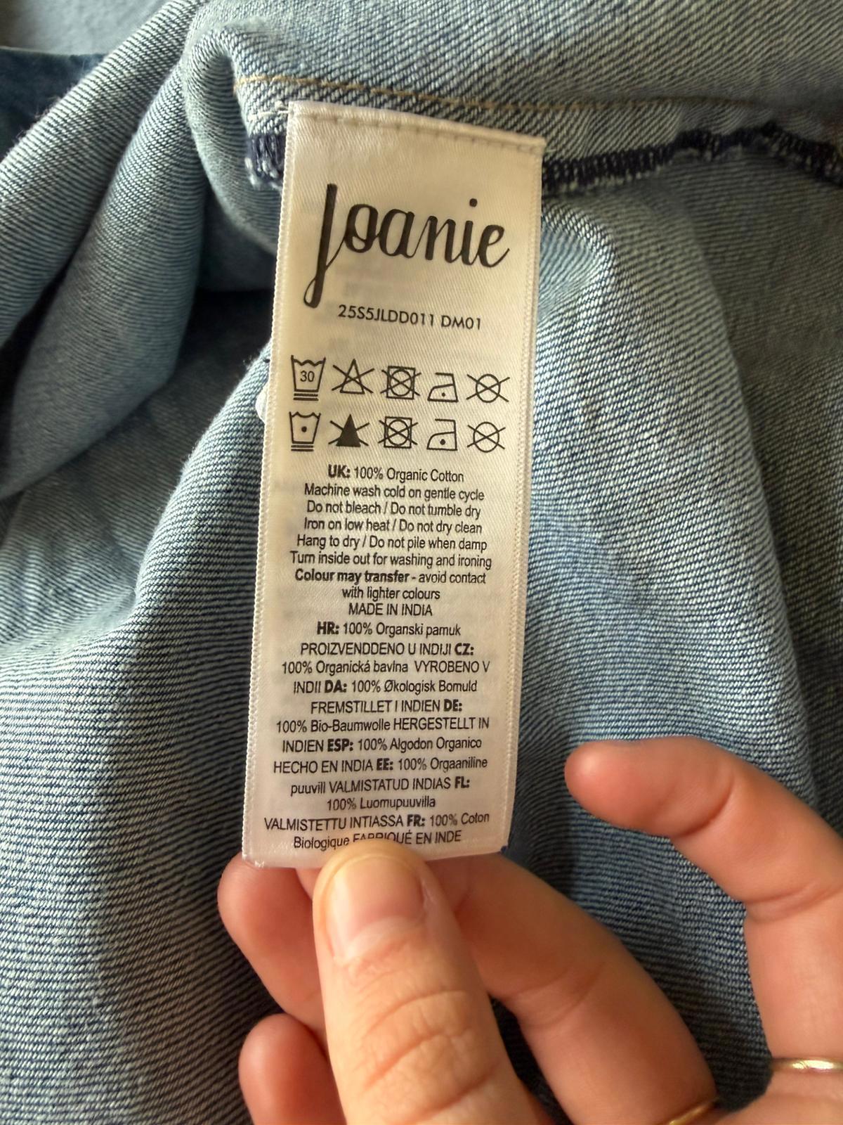 Joanie Womens Jojo Mid Wash Denim Blue Midi Casual Spring Summer Work Dress 10