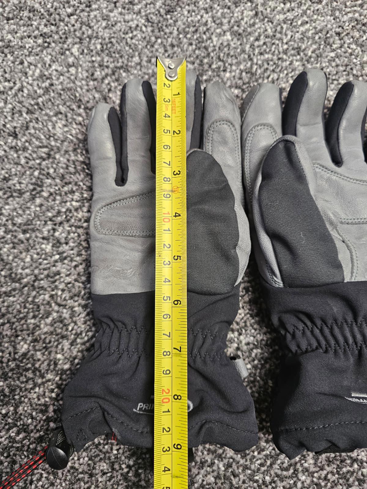 Rab Womens Primaloft Sherpa Lined Leather/Fabric Warm Gloves-M/Medium-Black/Grey