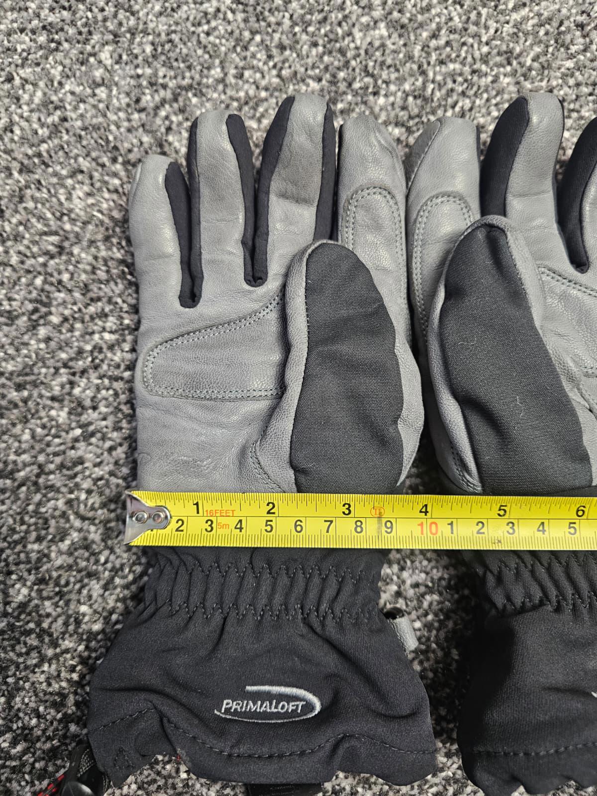 Rab Womens Primaloft Sherpa Lined Leather/Fabric Warm Gloves-M/Medium-Black/Grey
