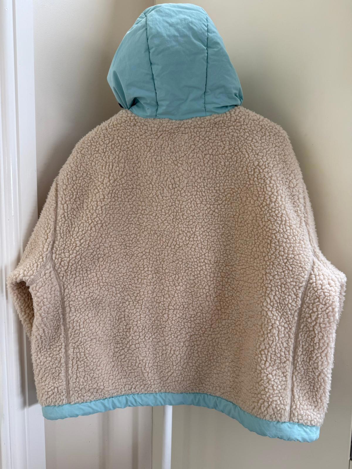 Superdry Adventurewear Full Zip Hooded Sherpa/Borg Fleece Jacket - UK 16