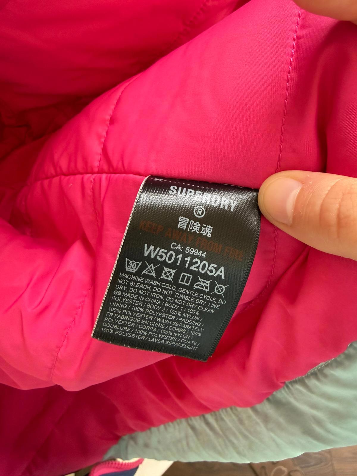 Superdry Adventurewear Full Zip Hooded Sherpa/Borg Fleece Jacket - UK 16