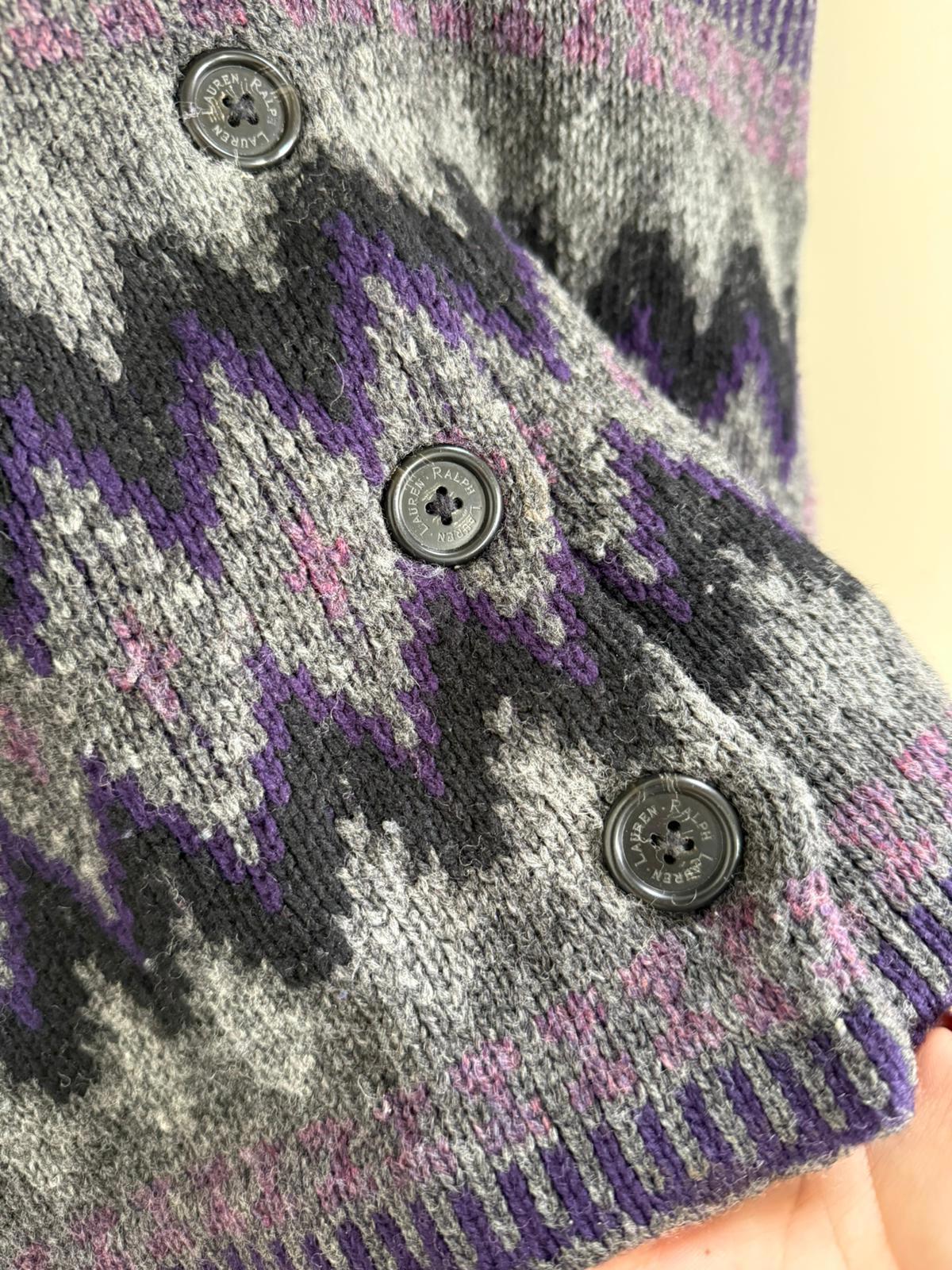 Lauren Ralph Lauren Womens 100% Lambswool Shawl Collar Button Sweater Vest - PL