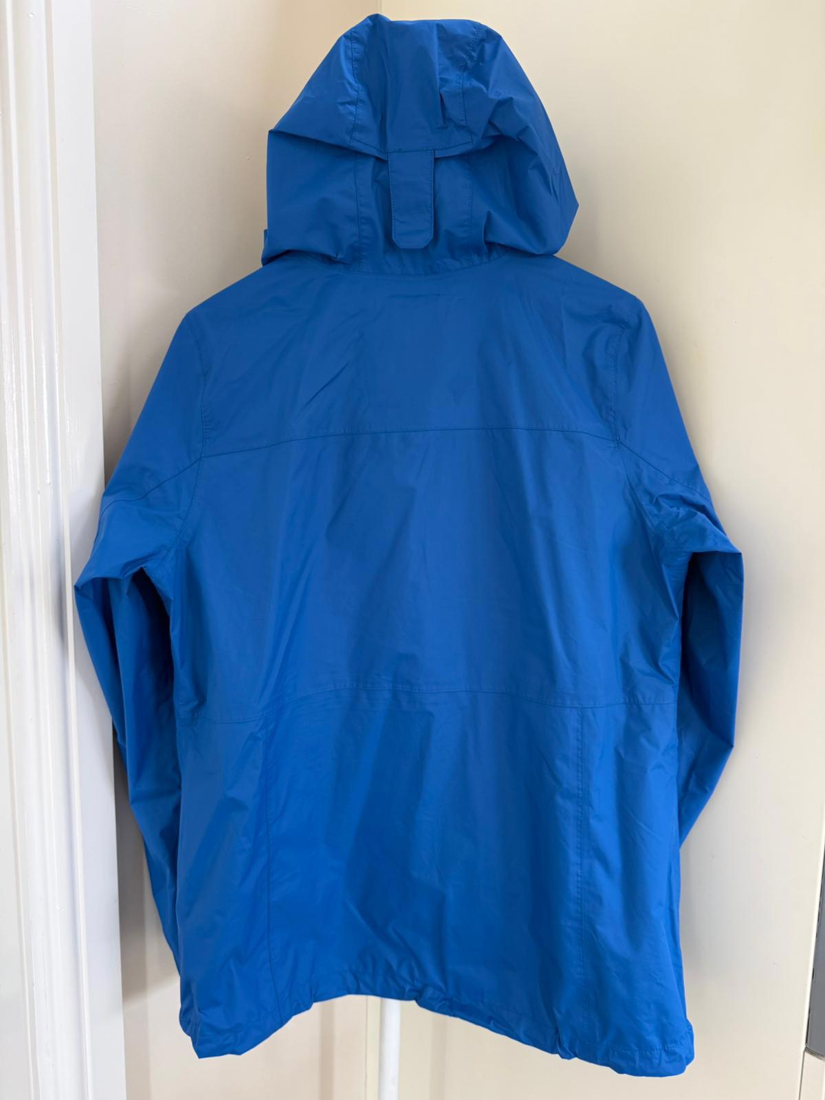 L.L. Bean Mens Full Zip Taped Seams Hooded Rain Coat/Jacket - M/Medium Blue