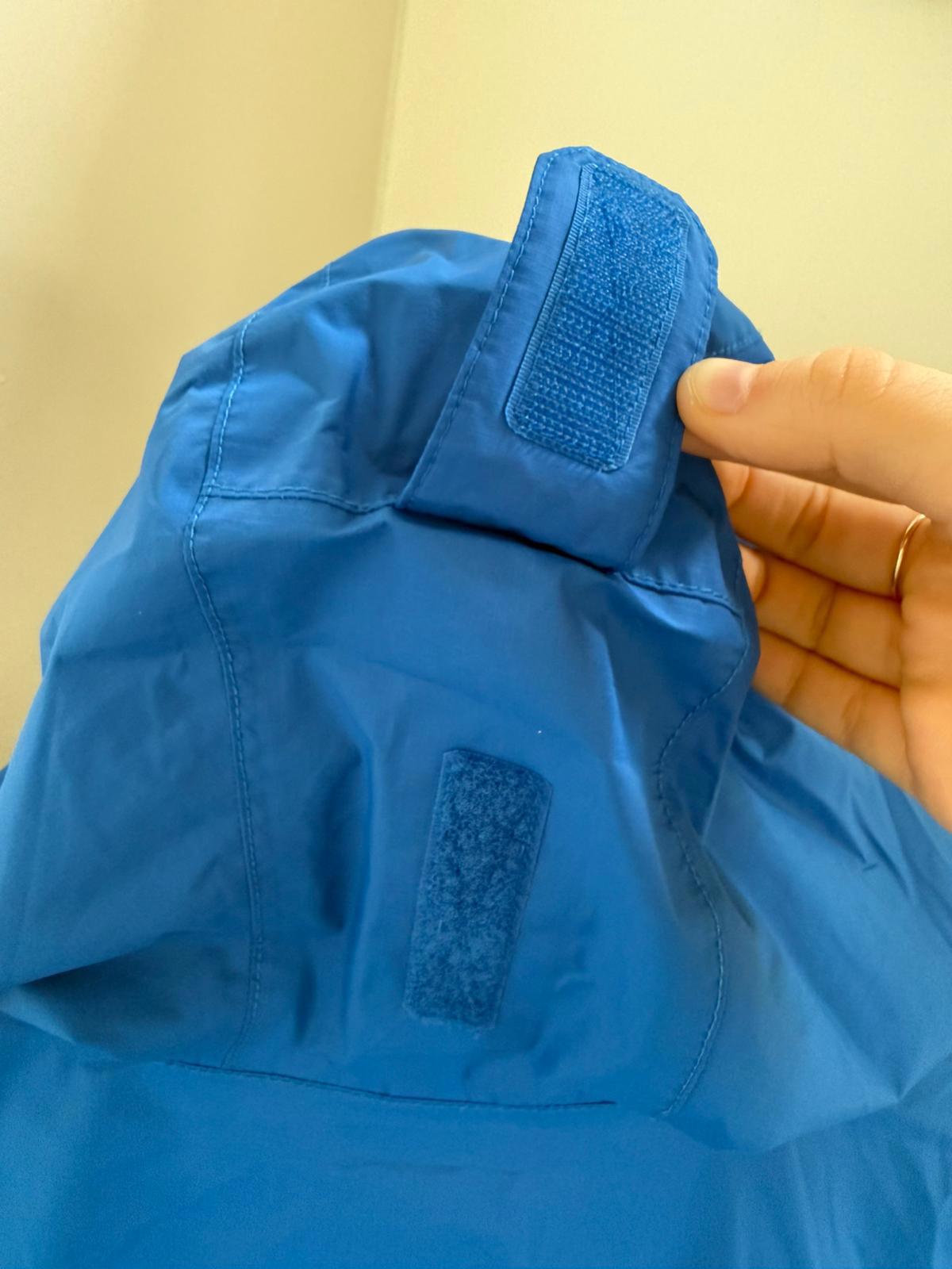 L.L. Bean Mens Full Zip Taped Seams Hooded Rain Coat/Jacket - M/Medium Blue