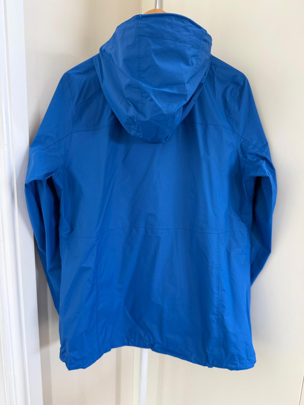 L.L. Bean Mens Full Zip Taped Seams Hooded Rain Coat/Jacket - M/Medium Blue