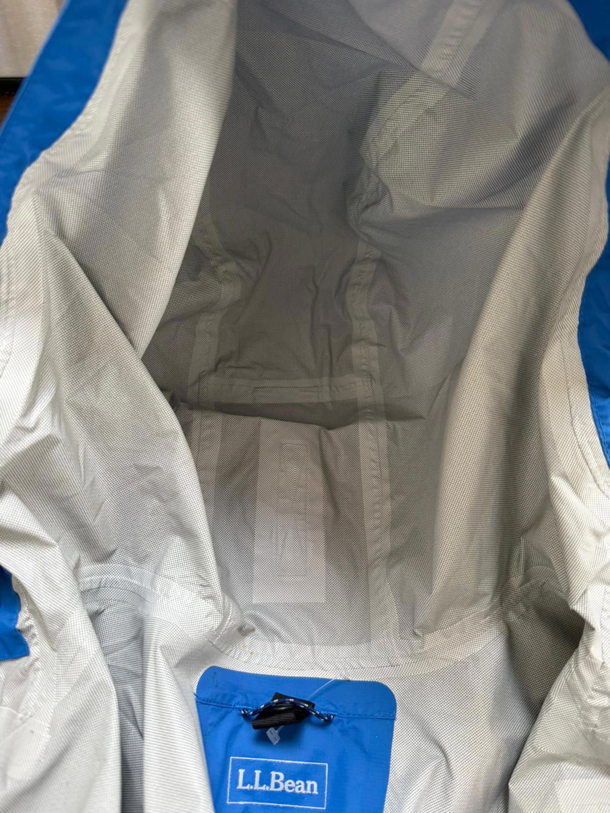 L.L. Bean Mens Full Zip Taped Seams Hooded Rain Coat/Jacket - M/Medium Blue