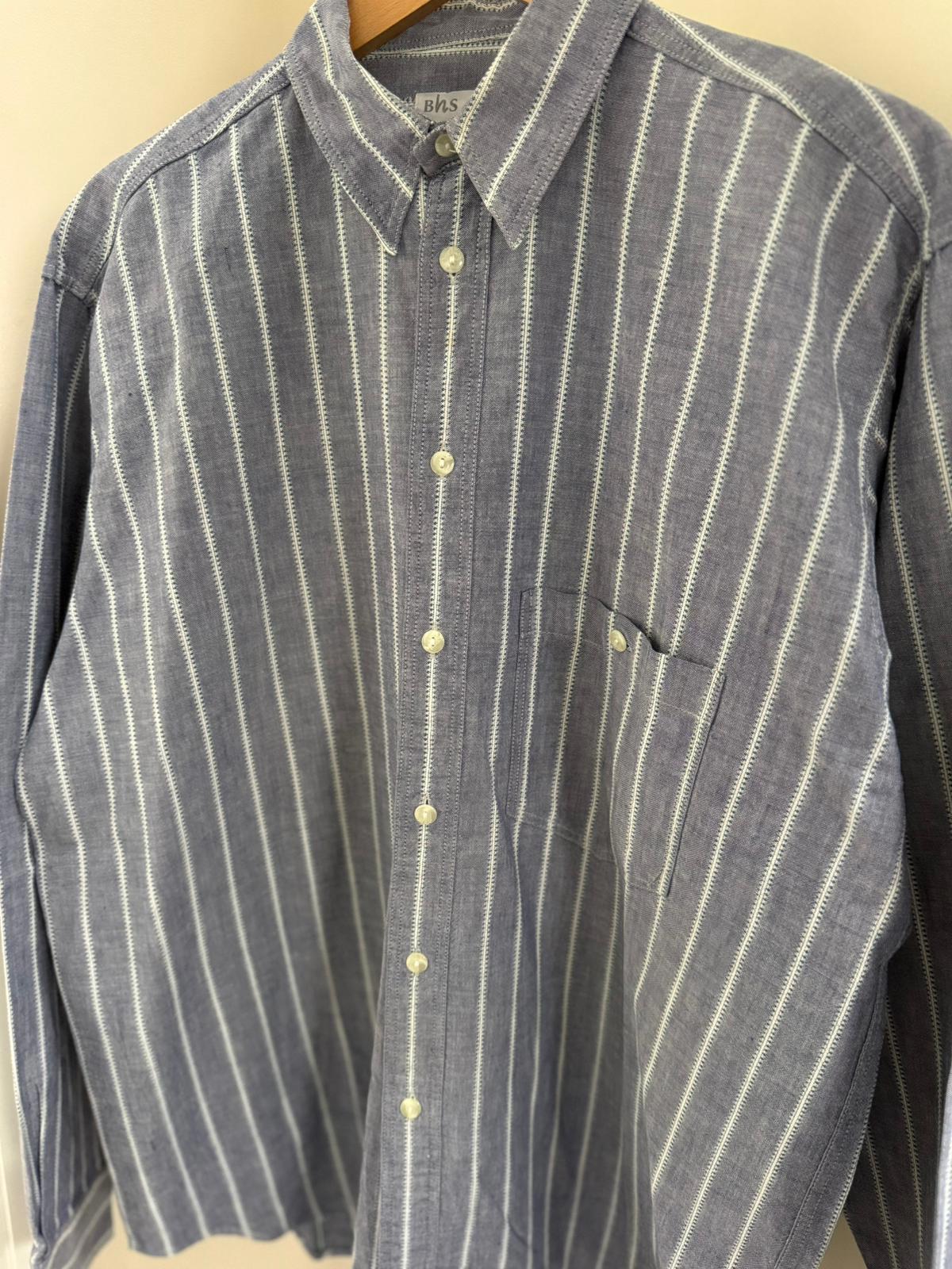 BHS British Home Stores Mens Vintage Y2K Long Sleeve Shirt - 38/40 M/L
