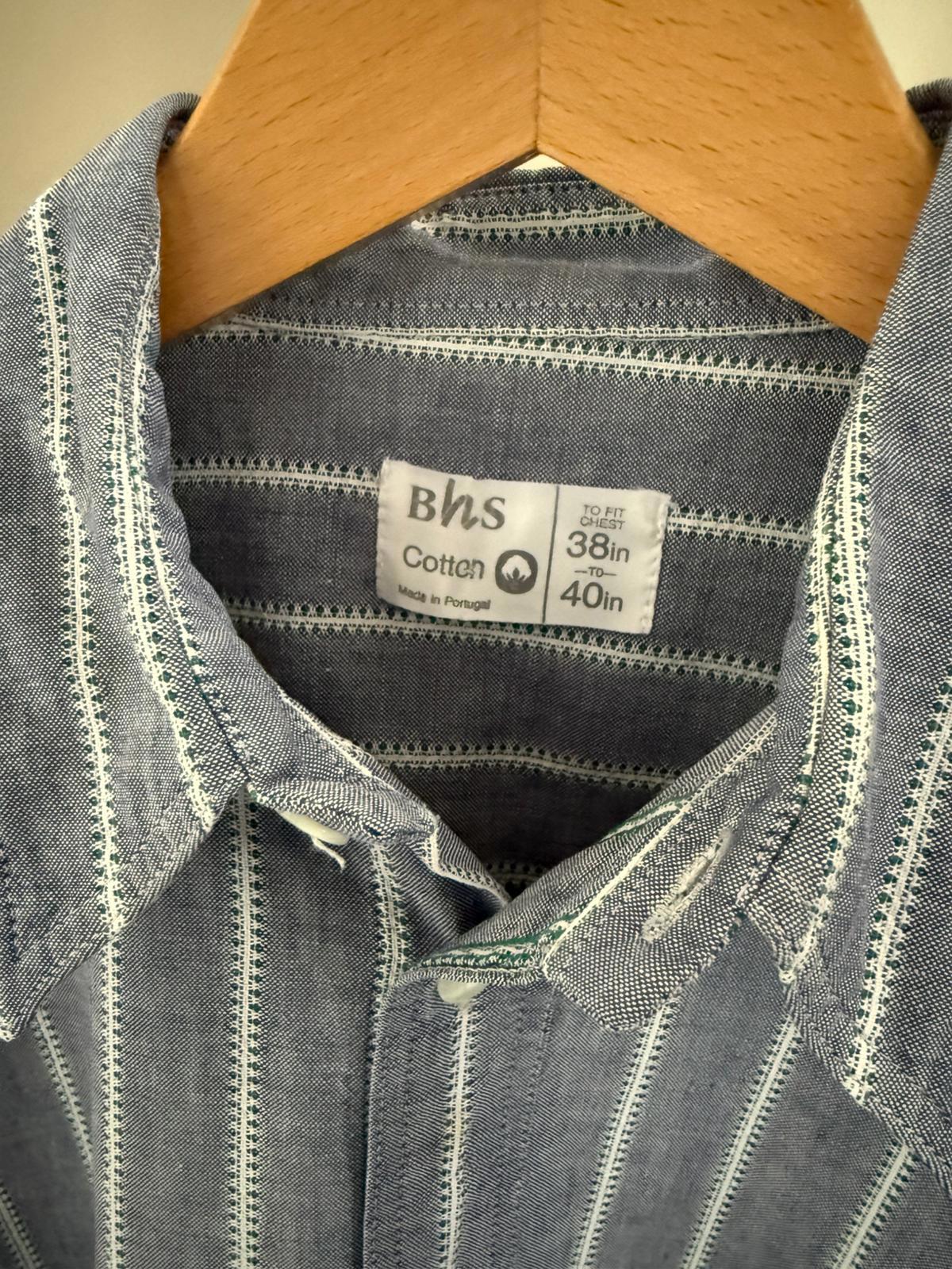 BHS British Home Stores Mens Vintage Y2K Long Sleeve Shirt - 38/40 M/L