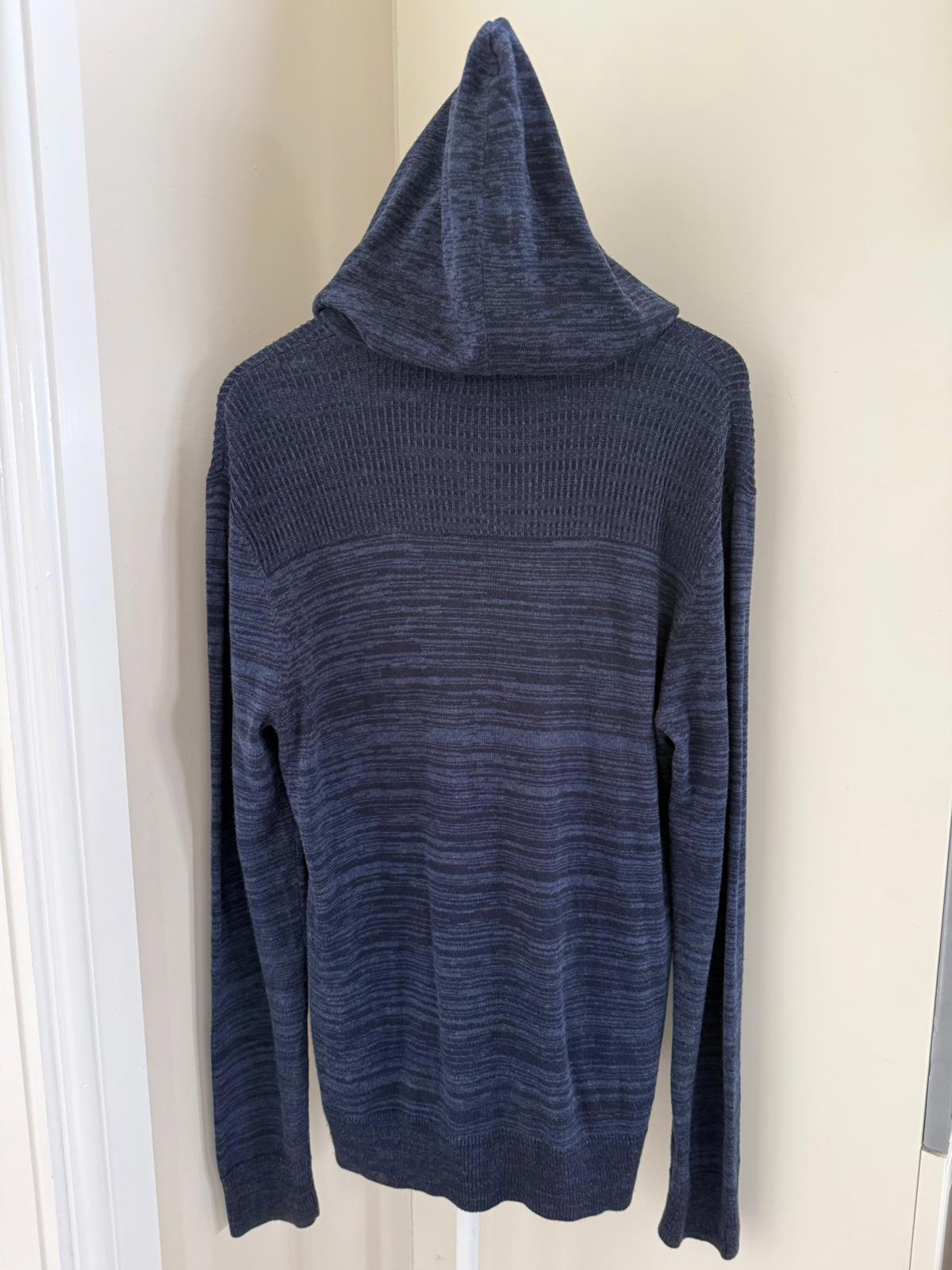 Calvin Klein Mens Y2K 1/2 Zip Pullover Knitted Hoodie Jumper - M/Medium - Navy