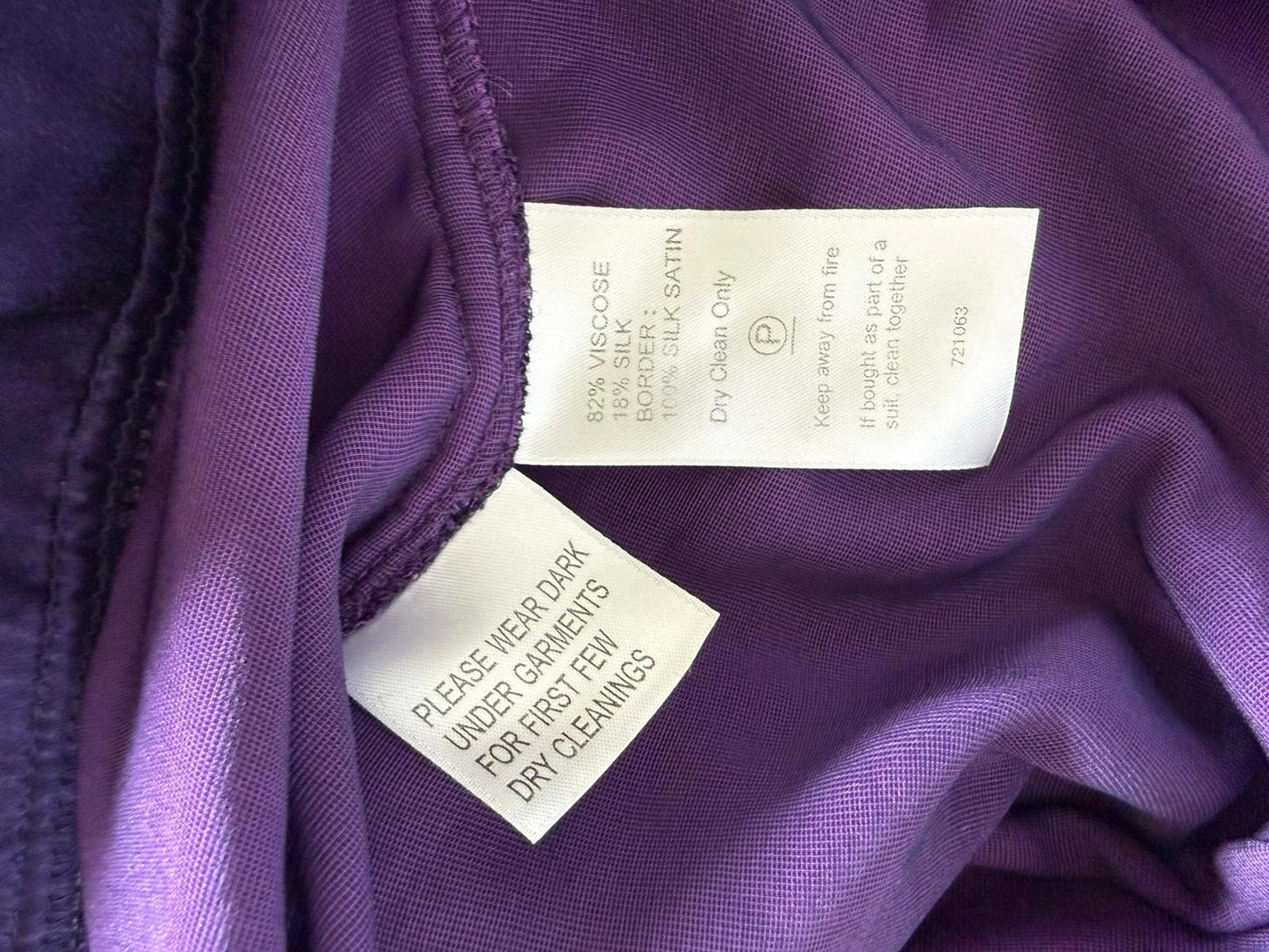 Monsoon Womens 90s/Y2K Co-Ord Silk Blend Two Piece Top/Skirt Set - 14/16 -Purple