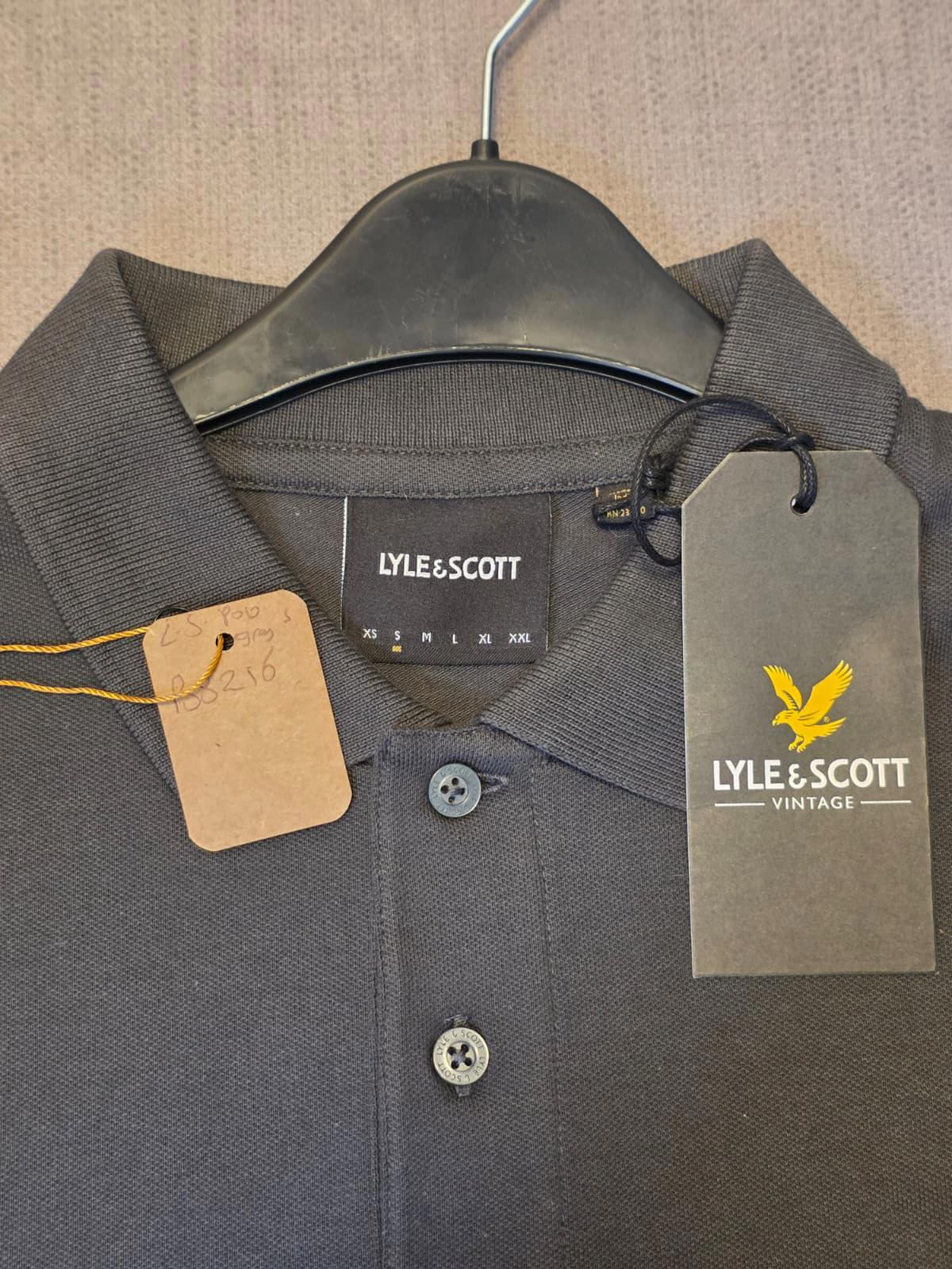 Lyle & Scott Mens Short Sleeve Polo Shirt - S/Small - Gun Metal Grey