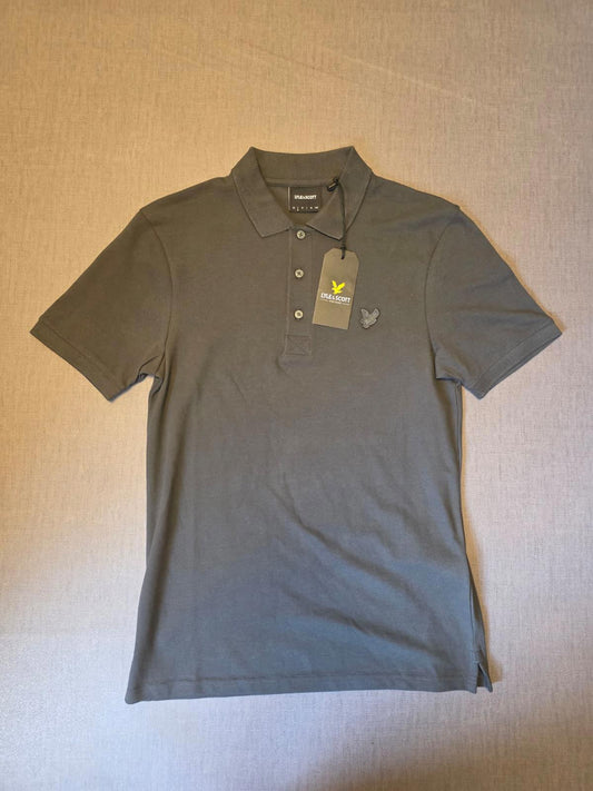Lyle & Scott Mens Short Sleeve Polo Shirt - S/Small - Gun Metal Grey