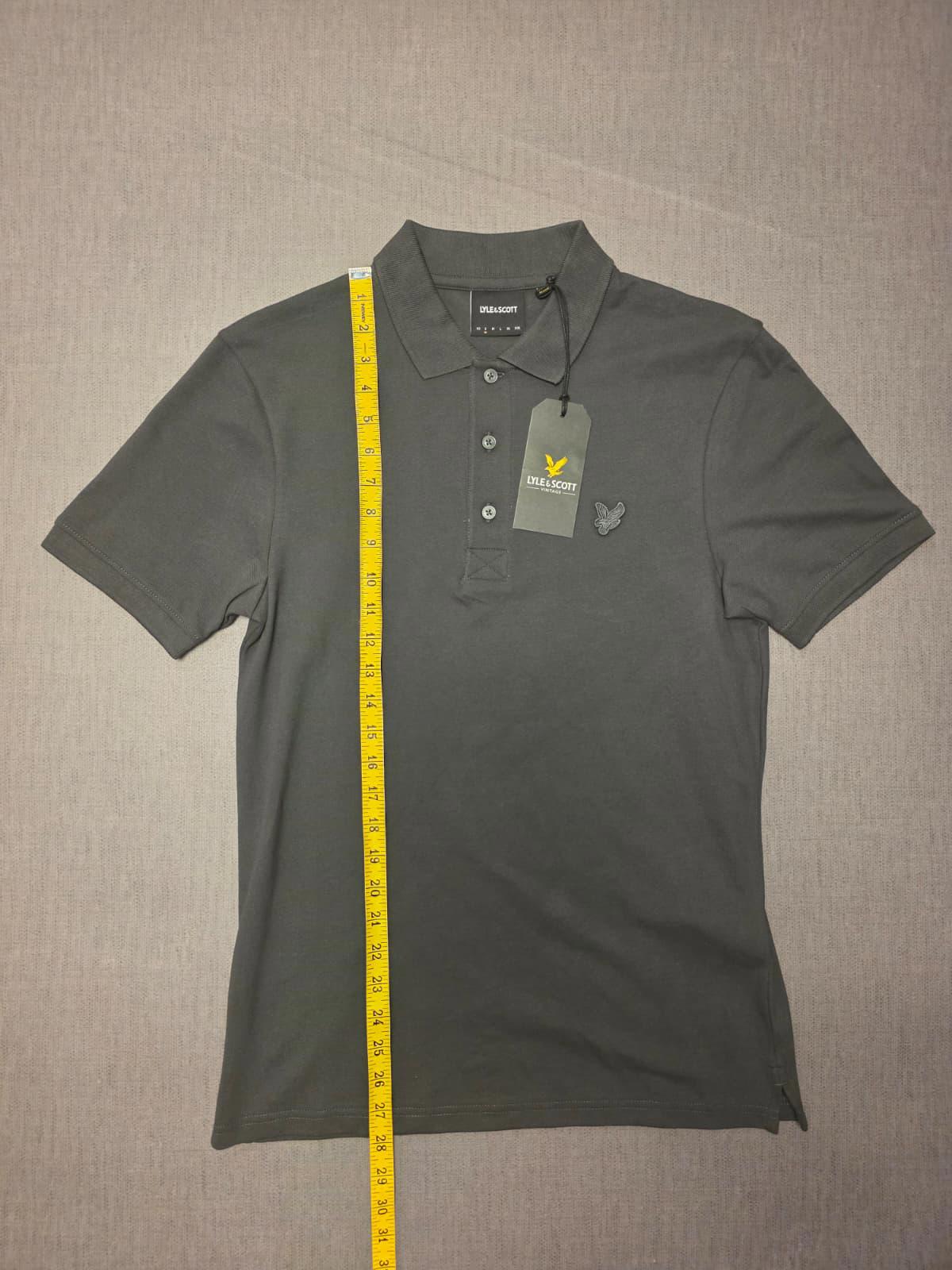 Lyle & Scott Mens Short Sleeve Polo Shirt - S/Small - Gun Metal Grey