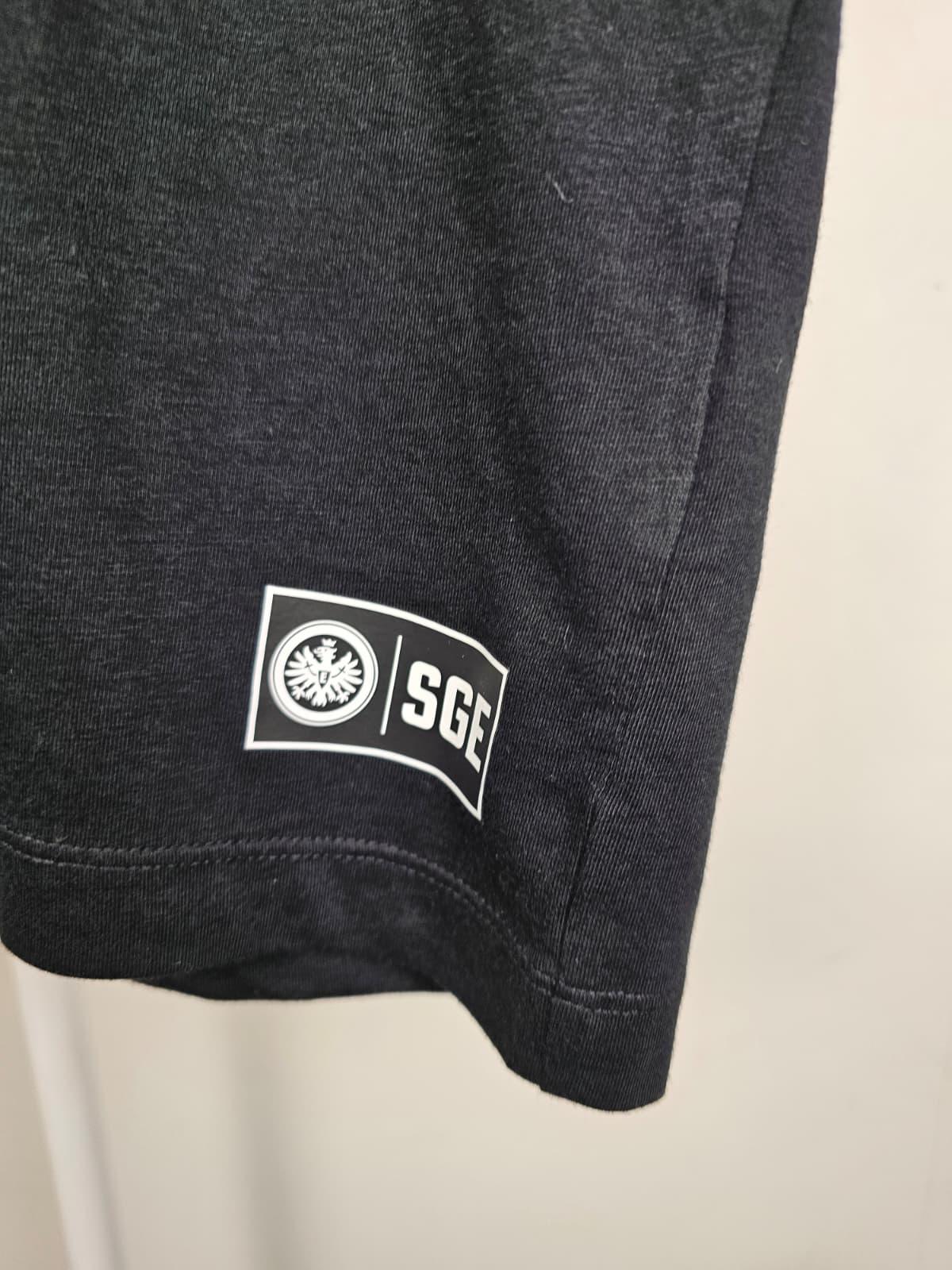 Nike Big Swoosh Eintracht Frankfurt Germany Club Short Sleeve T-Shirt - XL-Black