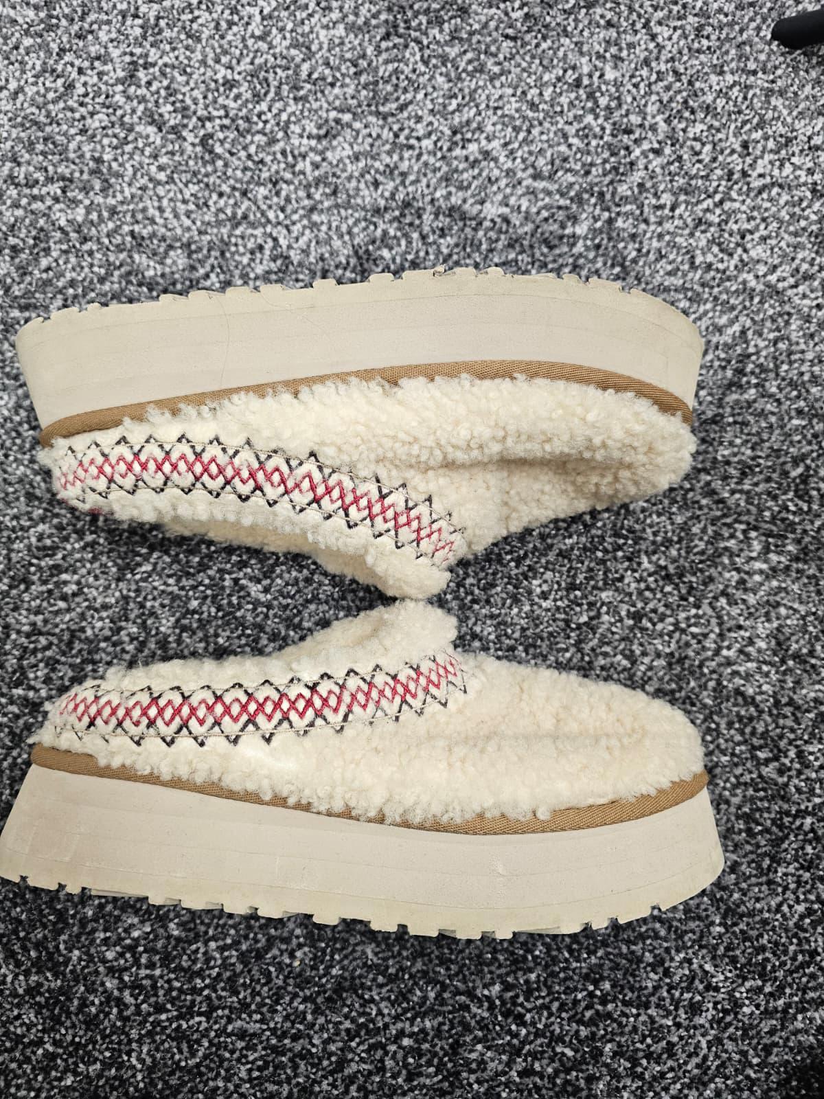 UGG Womens UGG Tazz Slipper/Shoes Heritage Braid Natural - UK 6 - Footwear