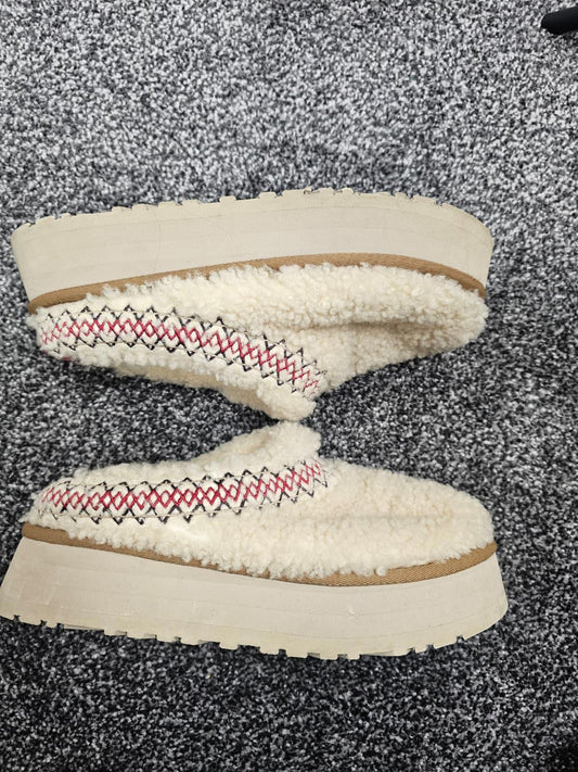 UGG Womens UGG Tazz Slipper/Shoes Heritage Braid Natural - UK 6 - Footwear