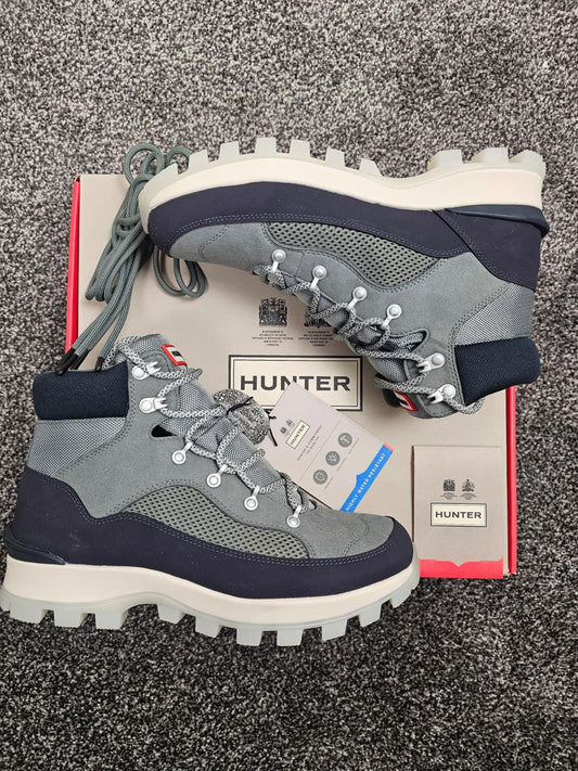 Hunter Mens Casual/Walking/Hiking Waterproof Commando Style Boots - 7 - Gray*