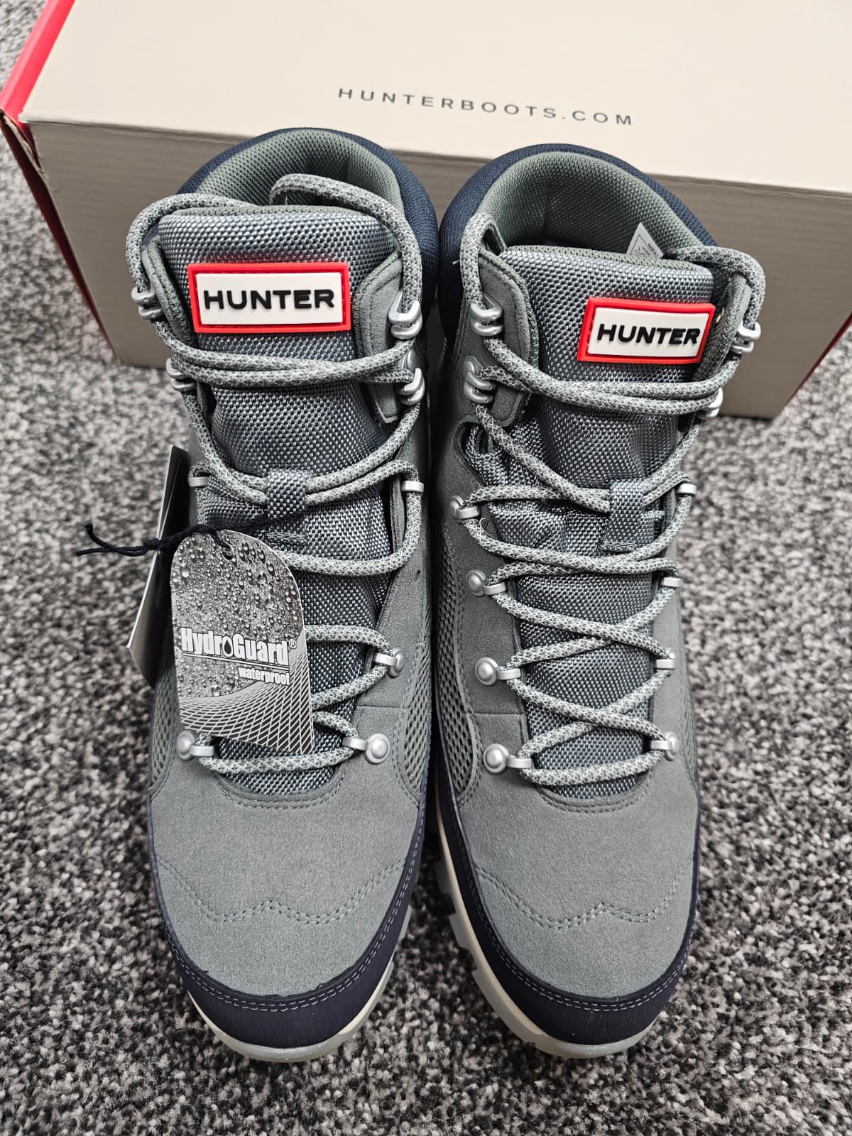 Hunter Mens Casual/Walking/Hiking Waterproof Commando Style Boots - 7 - Gray*