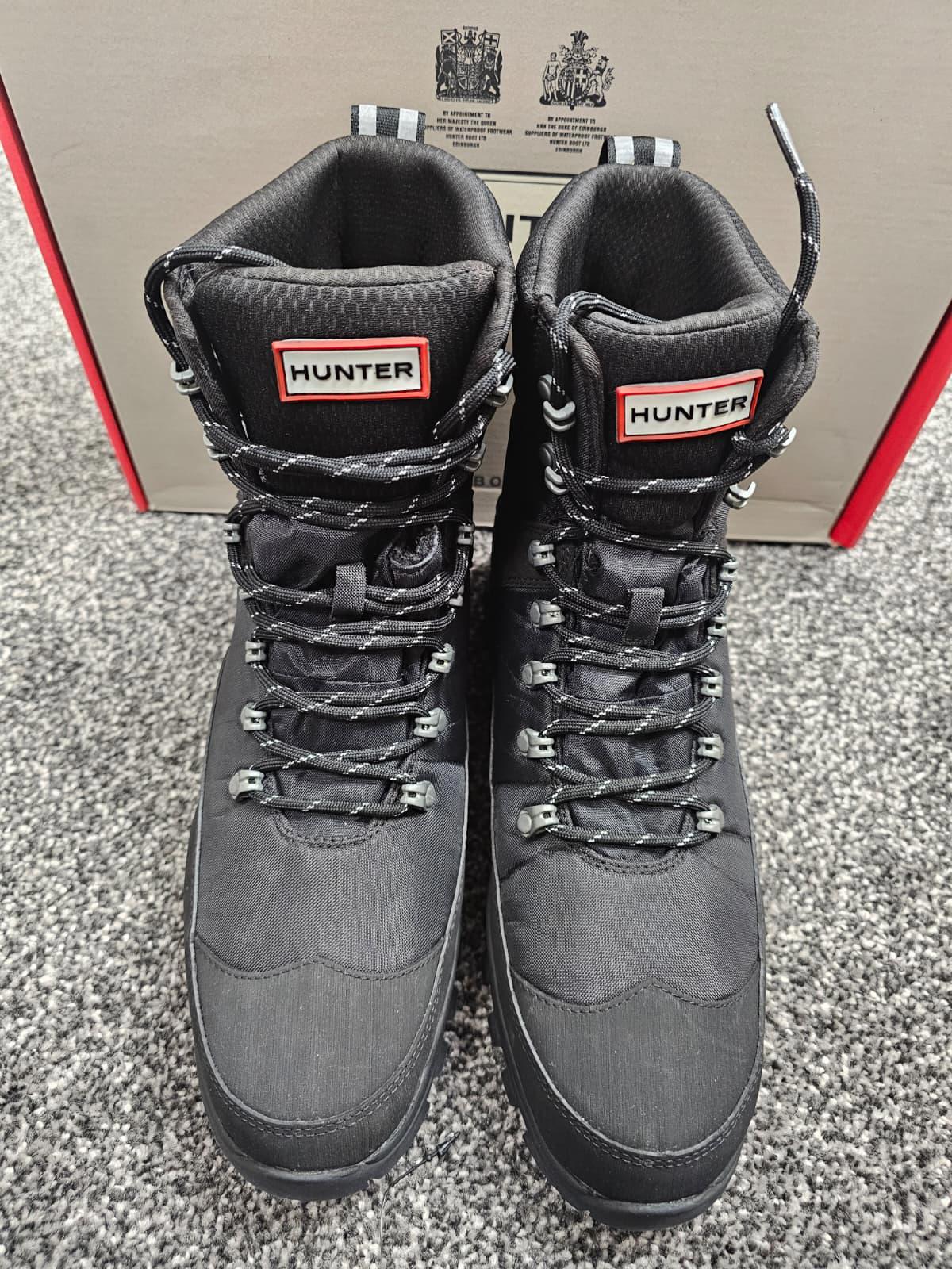 Hunter Mens Casual/Walking/Hiking Waterproof Commando Style Boots - Black - 8