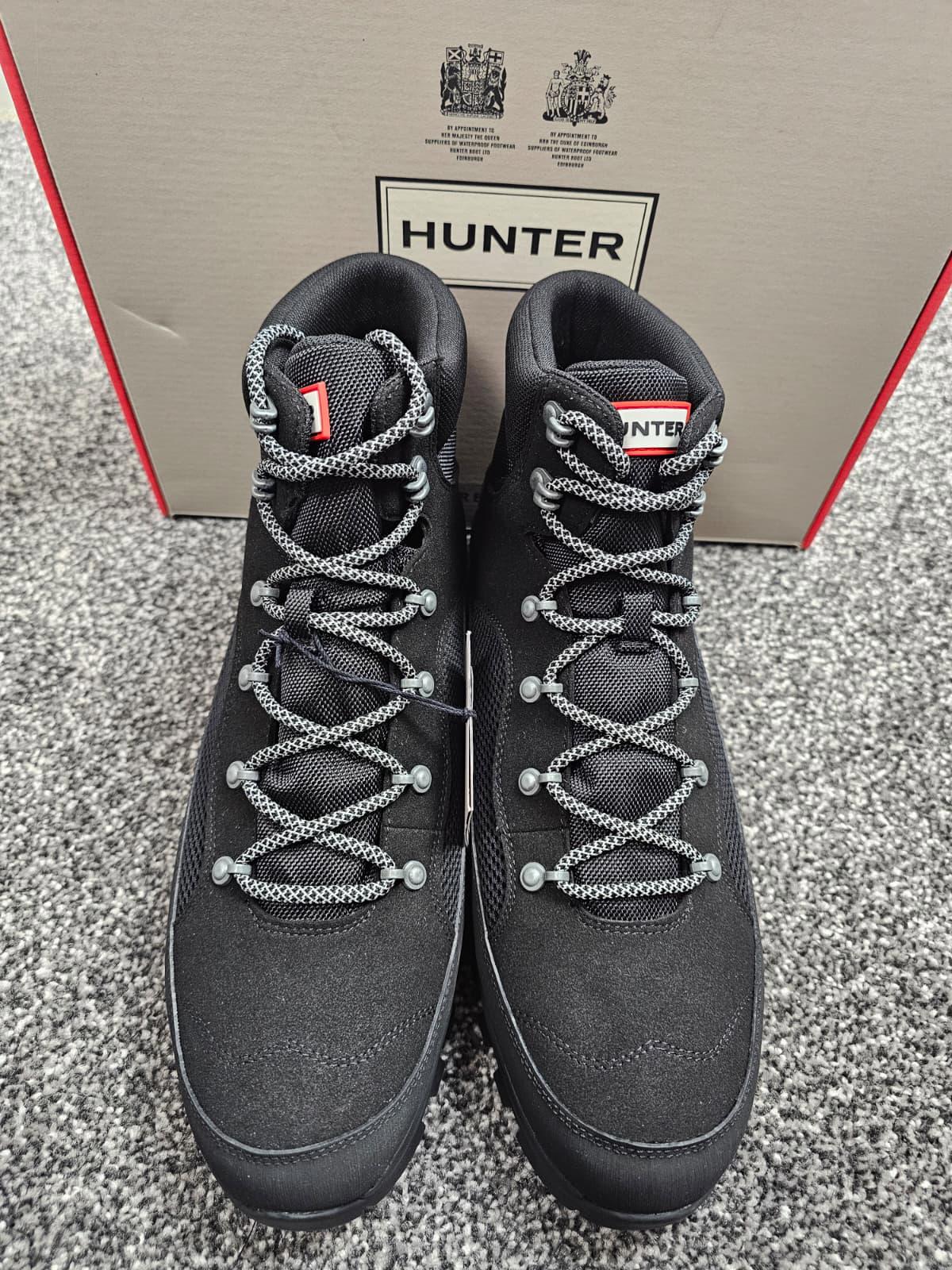 Hunter Mens Casual/Walking/Hiking Waterproof Commando Style Boots - UK 11 -Black