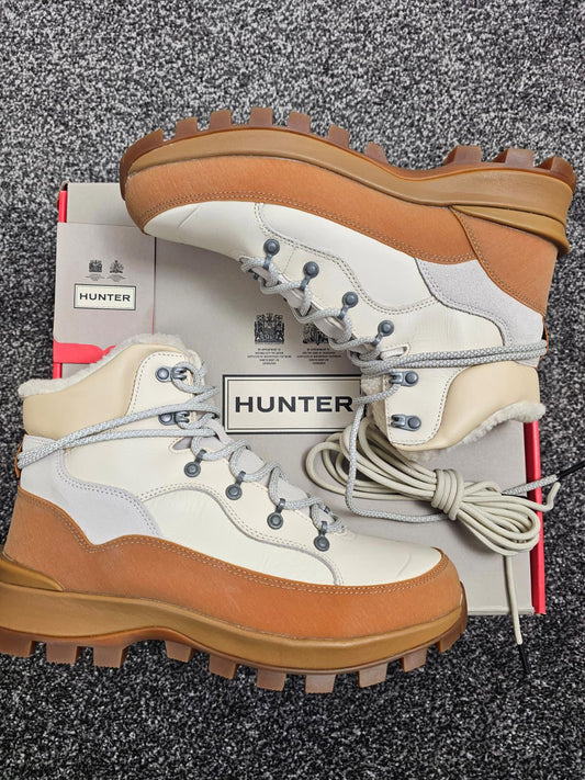 Hunter Mens Casual/Walking/Hiking Waterproof Commando Style Boots - UK 8 - Beige