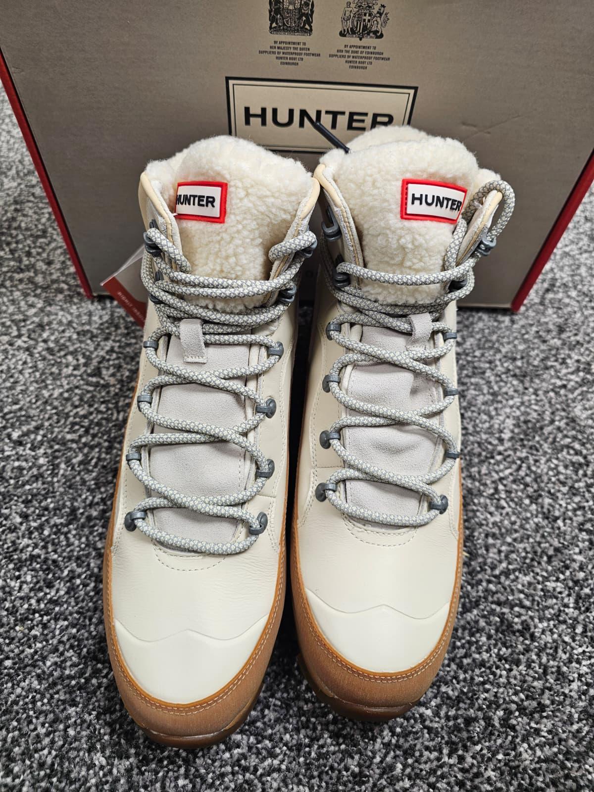 Hunter Mens Casual/Walking/Hiking Waterproof Commando Style Boots - UK 8 - Beige