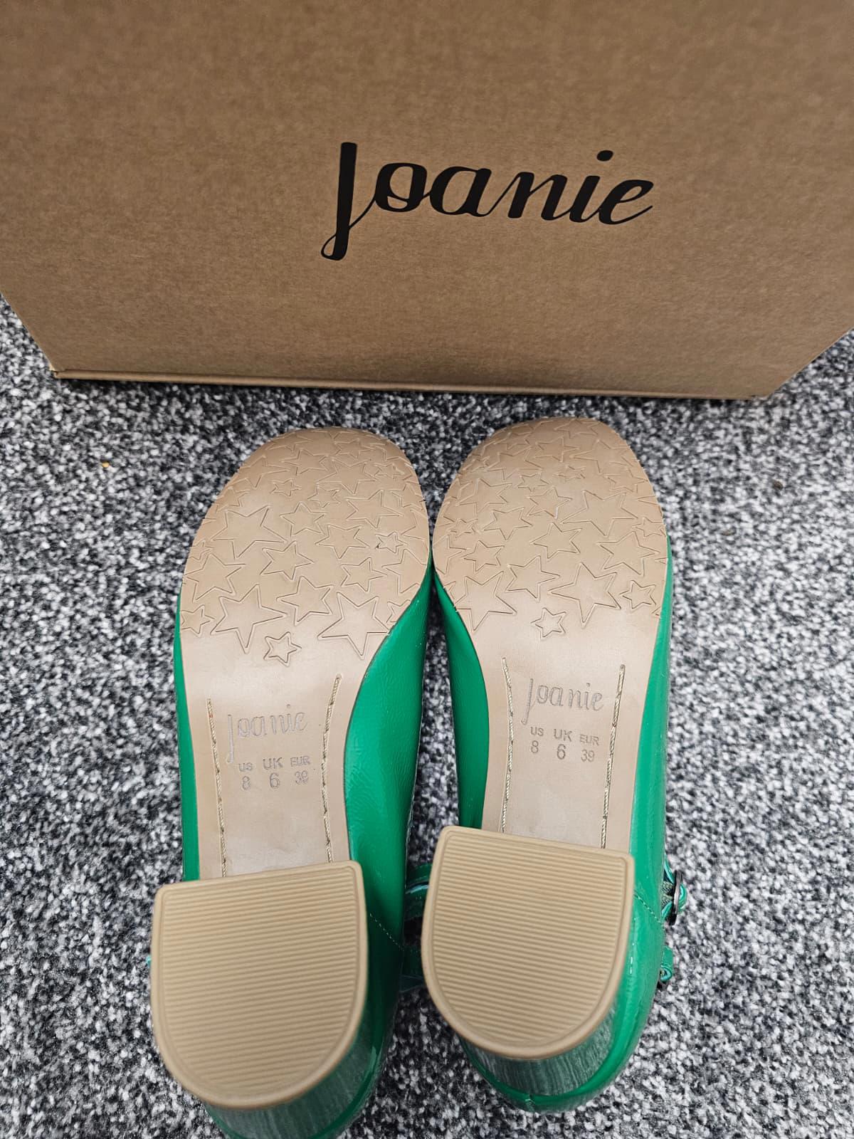 Joanie Rouen Patent Leather Mary Jane Smart Casual Shoes - UK 6 - Jolly Green