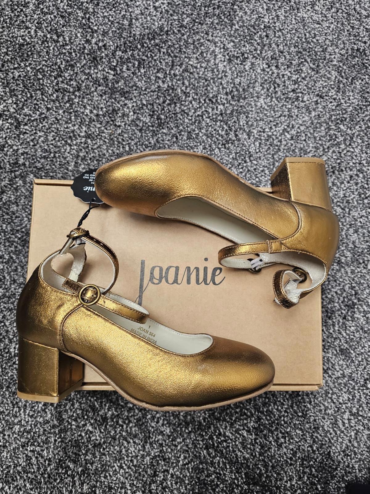 Joanie Rouen Patent Leather Mary Jane Smart Casual Shoes - UK 5 - Bronze