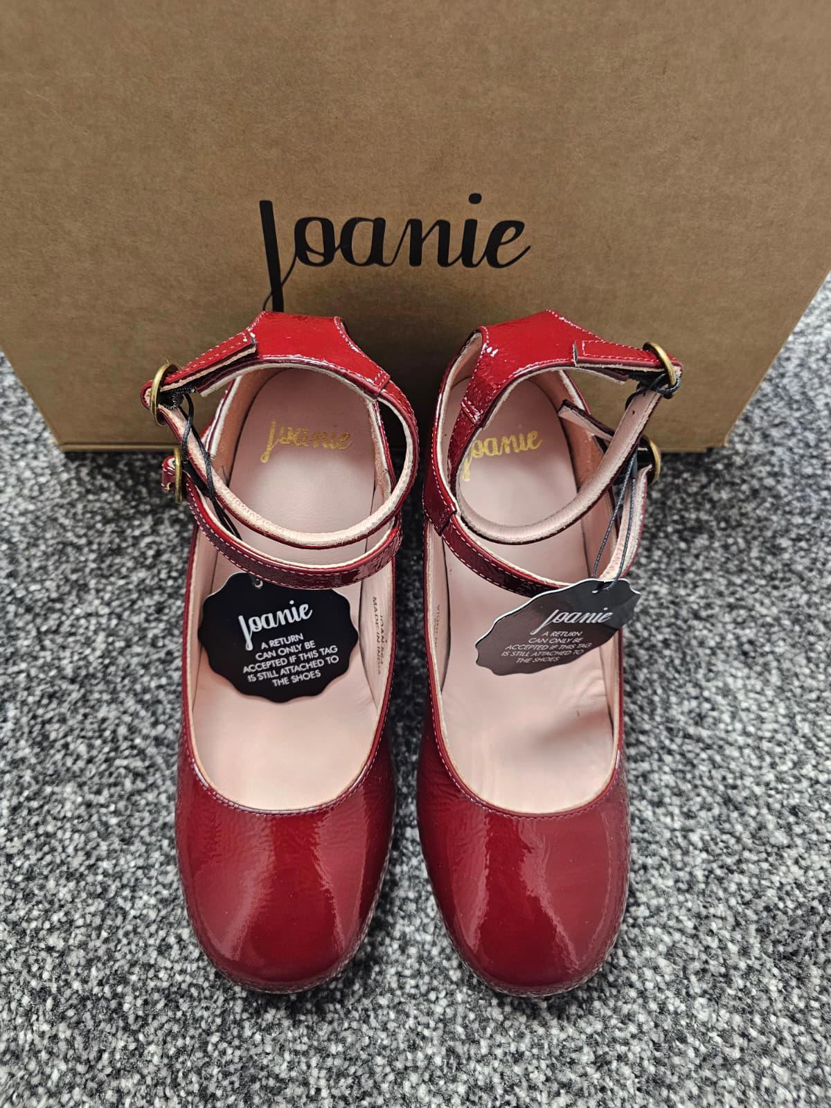 Joanie Rouen Patent Leather Mary Jane Smart Casual Shoes - UK 3 - Cabernet Red