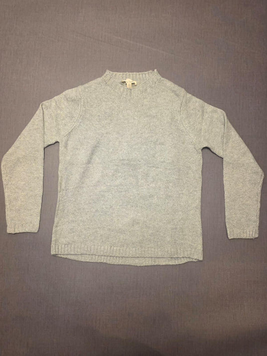 Sea Salt Cornwall  Pullover Fisherman Style Merino Blend Knitted Jumper 16 -Grey