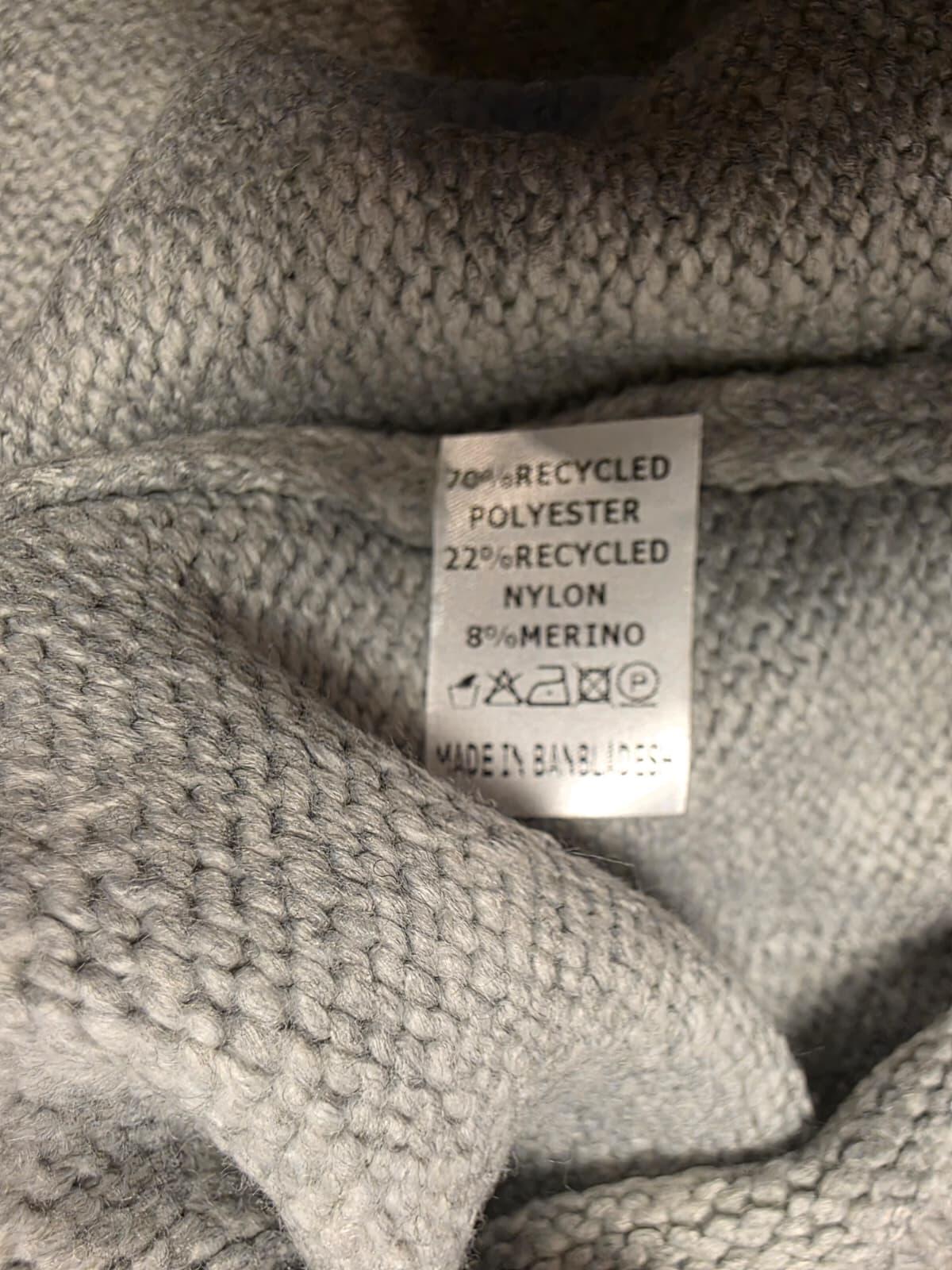 Sea Salt Cornwall  Pullover Fisherman Style Merino Blend Knitted Jumper 16 -Grey