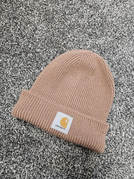 Carharrt Multi Season Unisex Beanie Hat - Brown/Apricot - Unisex/Multi Season