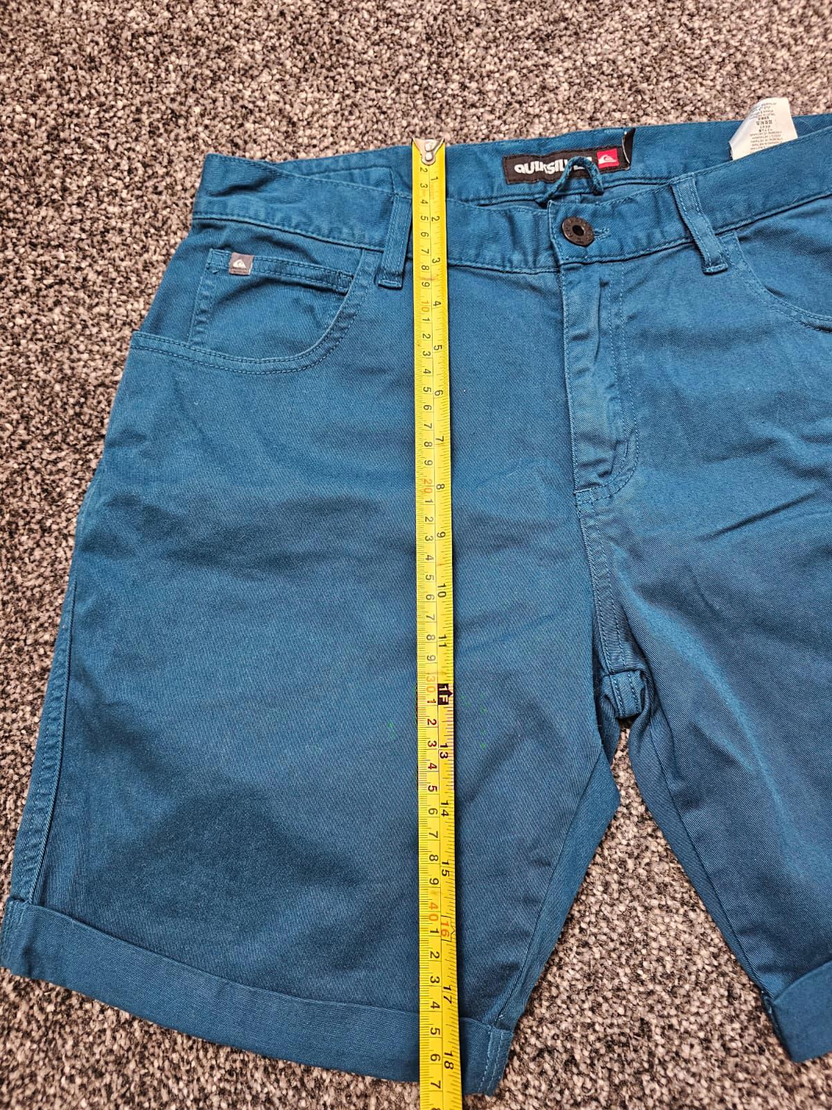 Quiksilver Mens Smart Casual Chino Shorts - W30/L8 - Teal Blue