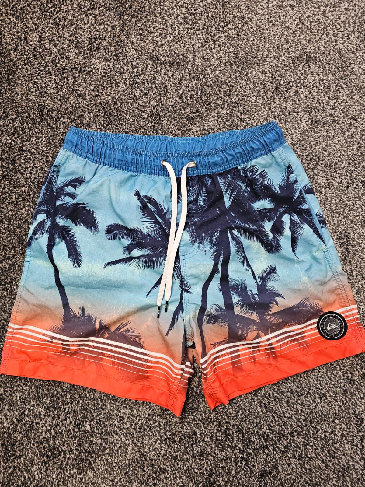Quiksilver Mens Hawaii Palm Tree Big Print Swim Wear Swimming Shorts - M/28/30