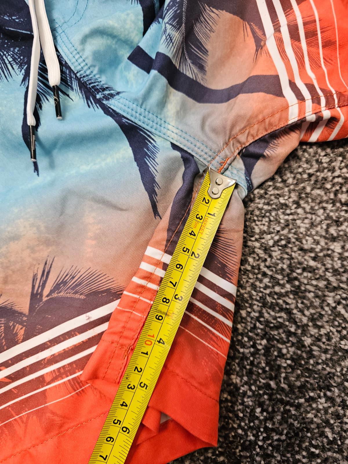 Quiksilver Mens Hawaii Palm Tree Big Print Swim Wear Swimming Shorts - M/28/30
